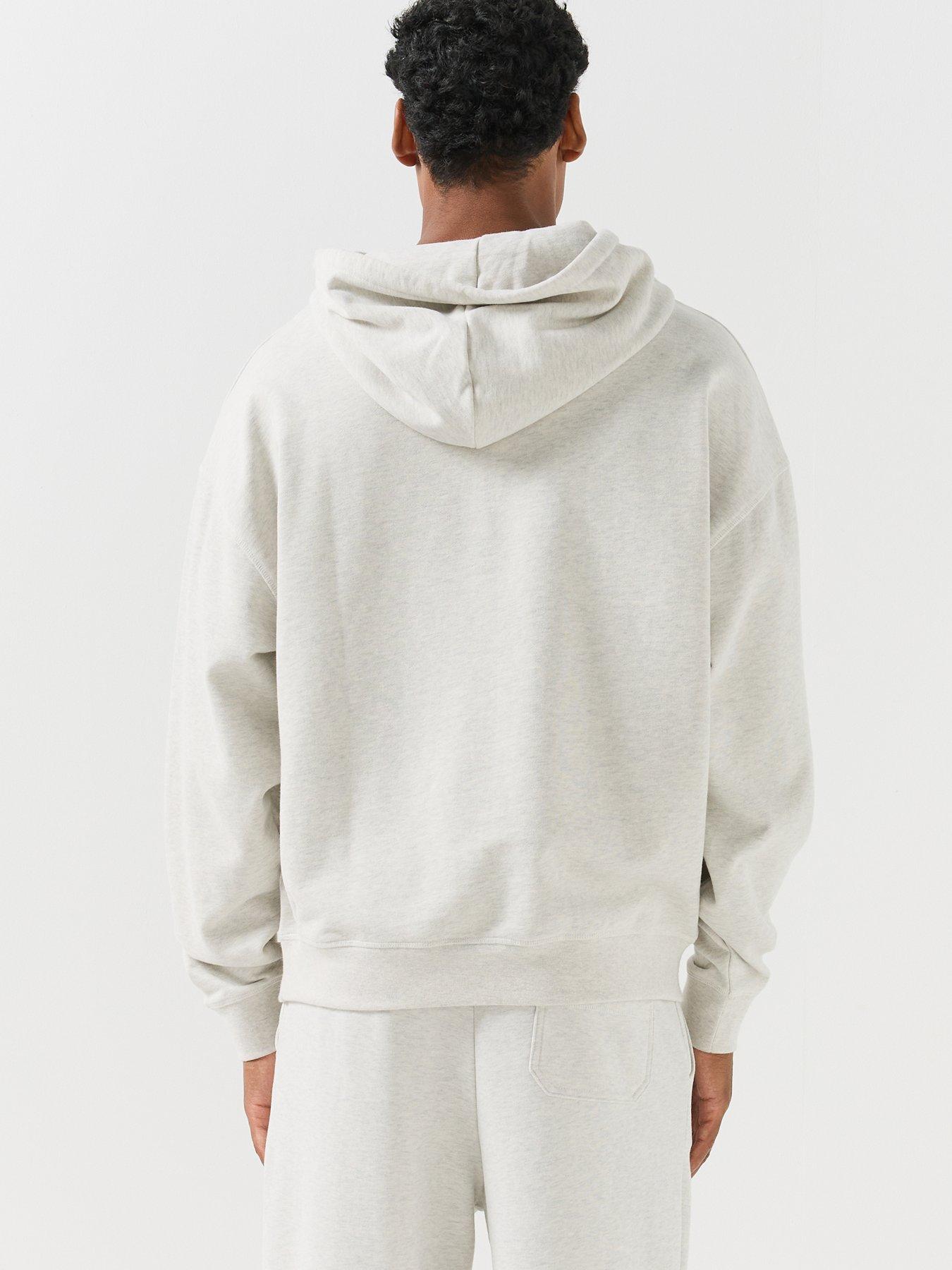 Image 2 of 6 of HUGO Blue Nimosod Loose Fit Hoodie - Light Grey