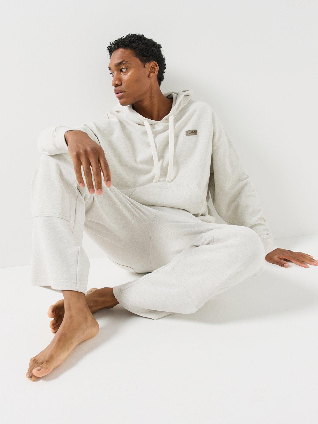 Image 5 of 6 of HUGO Blue Nimosod Loose Fit Hoodie - Light Grey