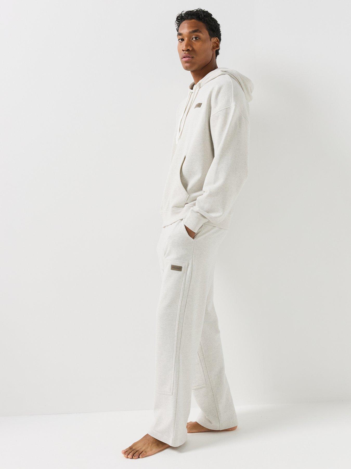 Image 6 of 6 of HUGO Blue Nimosod Loose Fit Hoodie - Light Grey