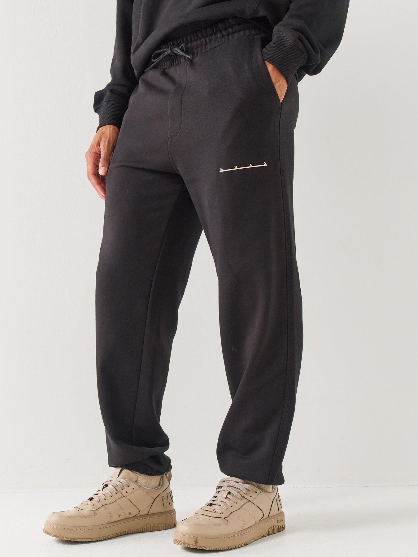 HUGO Datri Vintage Car Linear Logo Joggers - Black