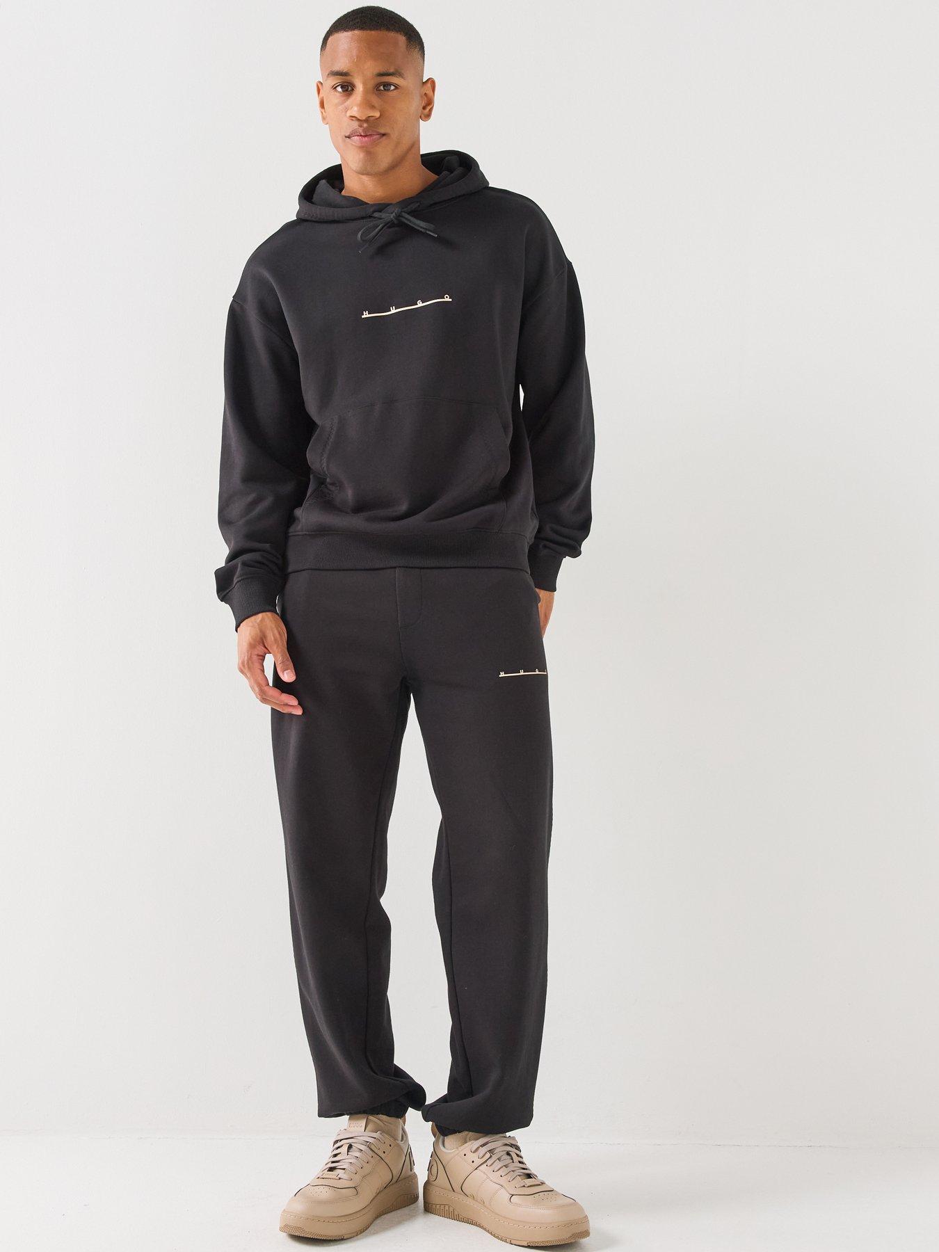 Image 3 of 5 of HUGO Datri Vintage Car Linear Logo Joggers - Black