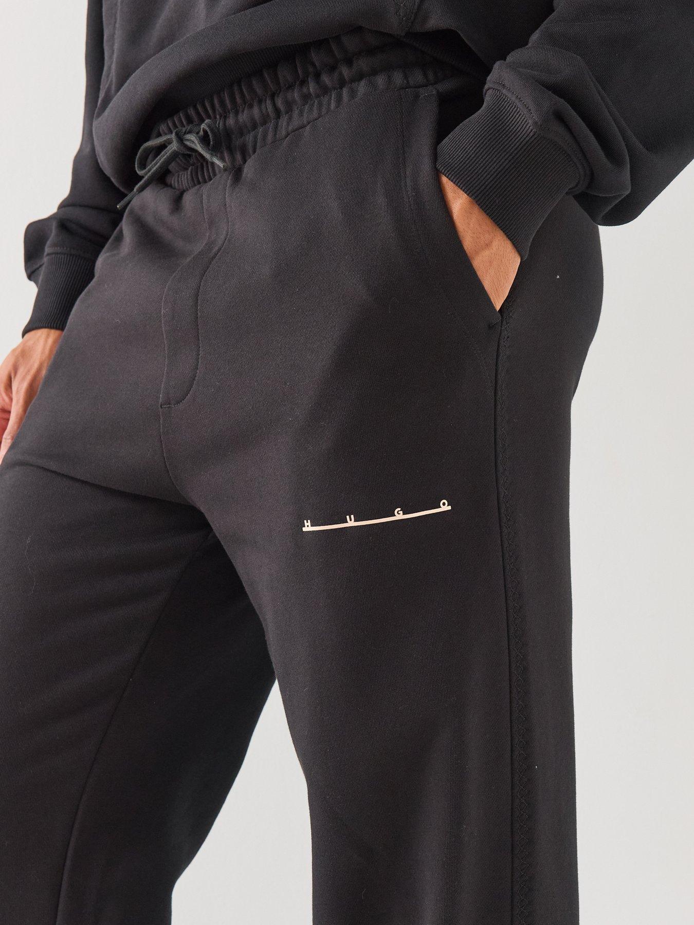 Image 4 of 5 of HUGO Datri Vintage Car Linear Logo Joggers - Black