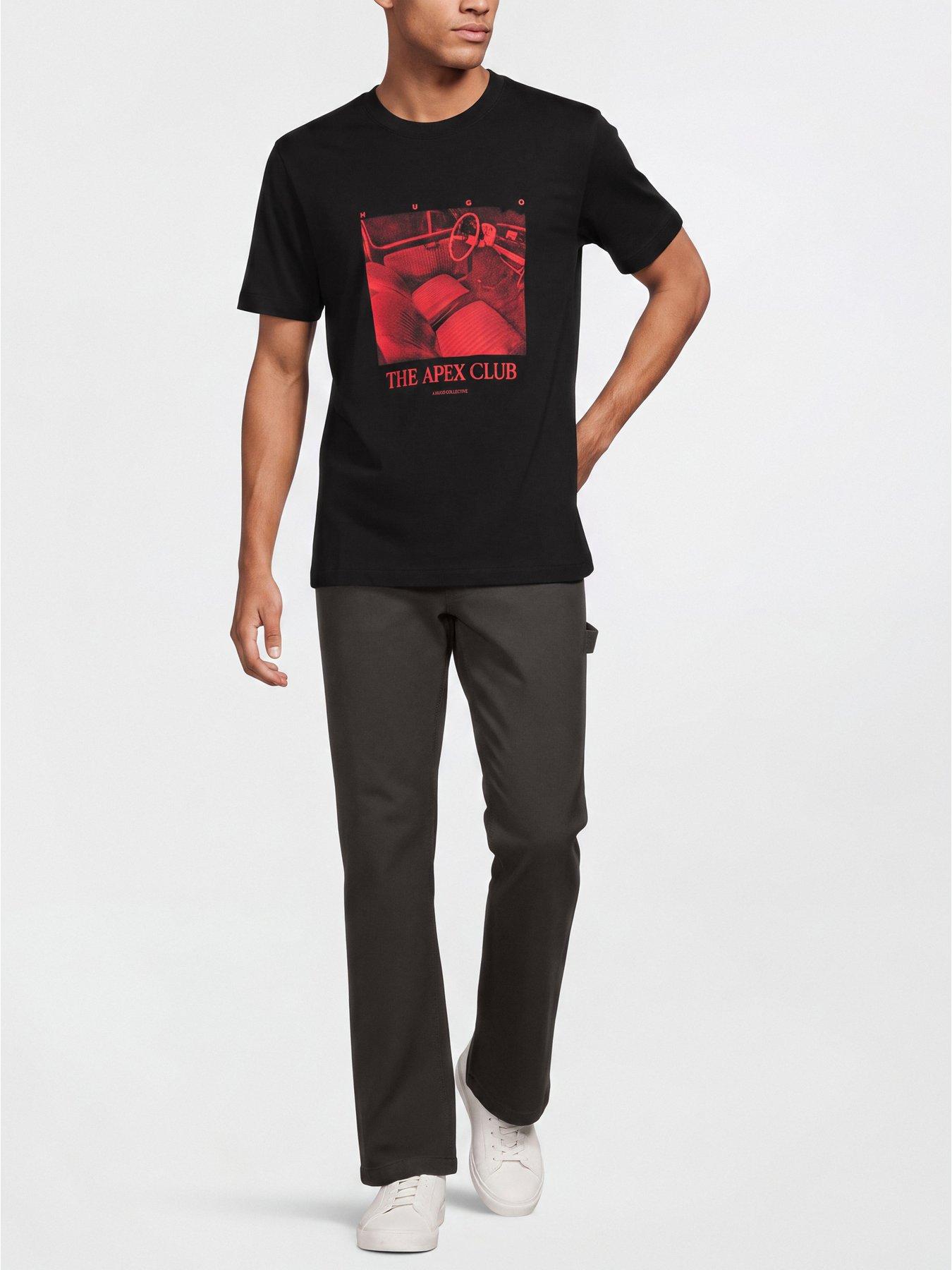 Image 3 of 5 of HUGO Dikems Car Interior Graphic Relaxed Fit T-Shirt - Black
