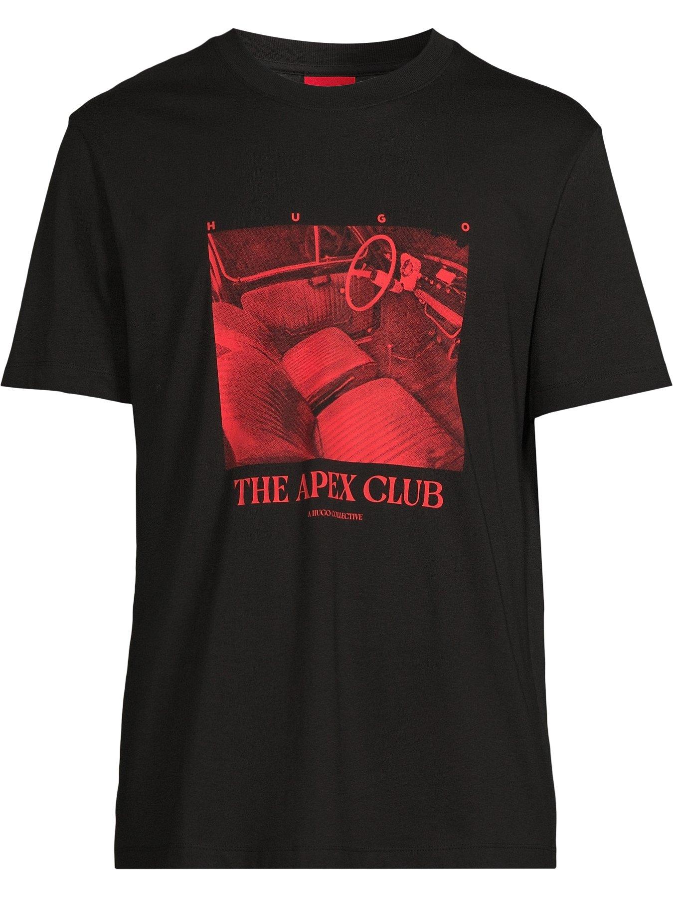 Image 5 of 5 of HUGO Dikems Car Interior Graphic Relaxed Fit T-Shirt - Black