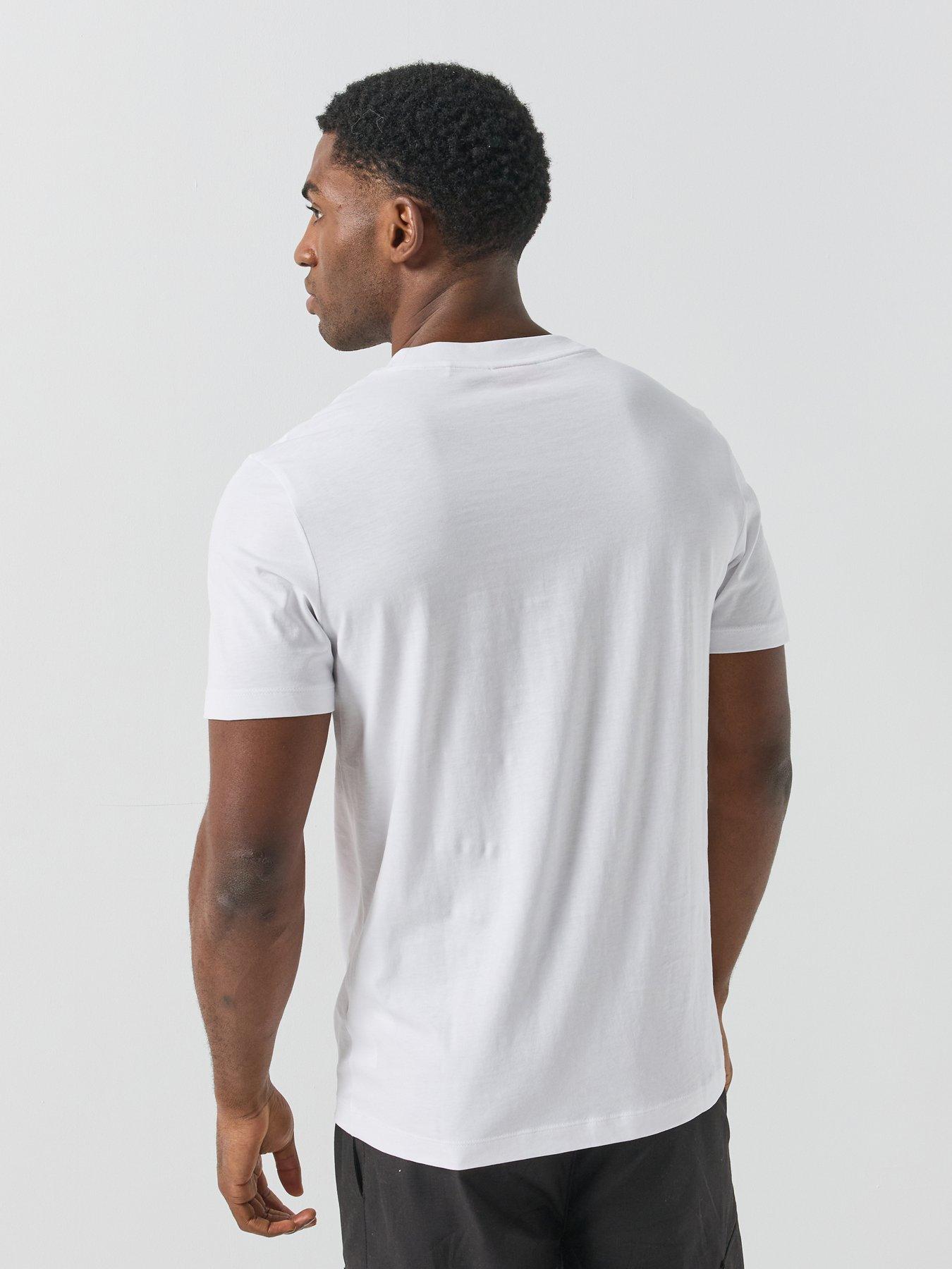 Image 2 of 5 of HUGO Dikems Laissez-Faire Graphic Relaxed Fit T-Shirt - White