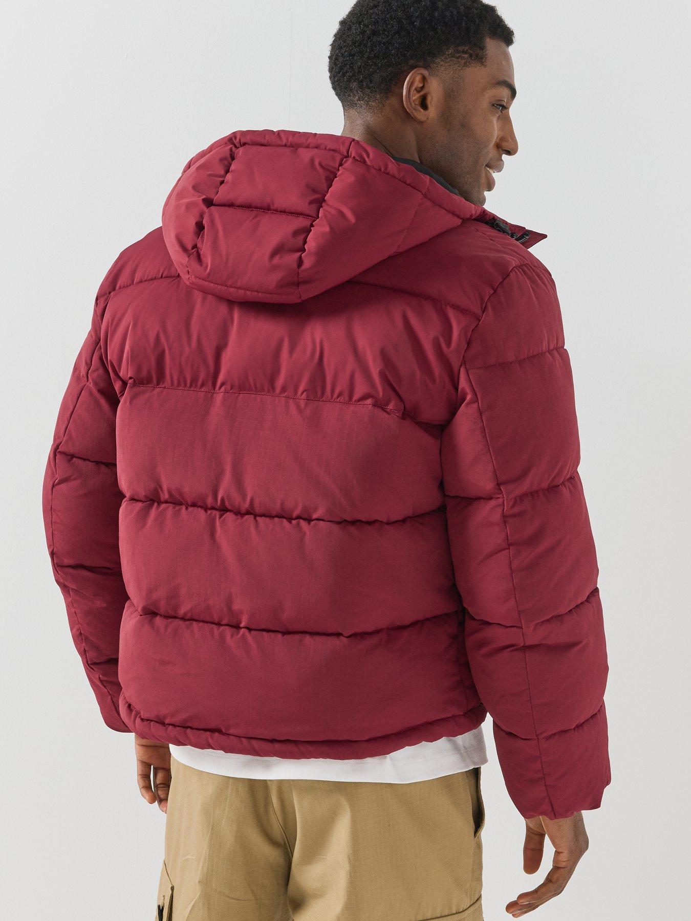 Image 2 of 6 of HUGO Baro2642 Red Patch Padded Jacket - Burgundy