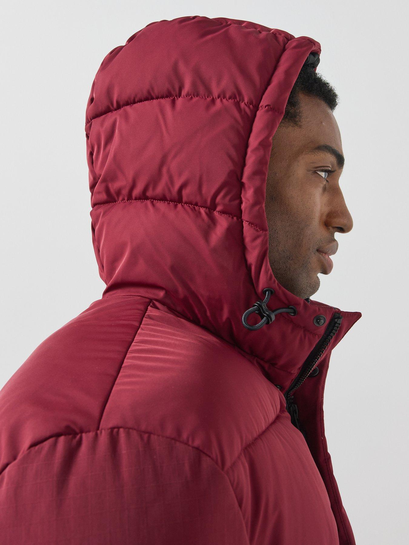 Image 4 of 6 of HUGO Baro2642 Red Patch Padded Jacket - Burgundy