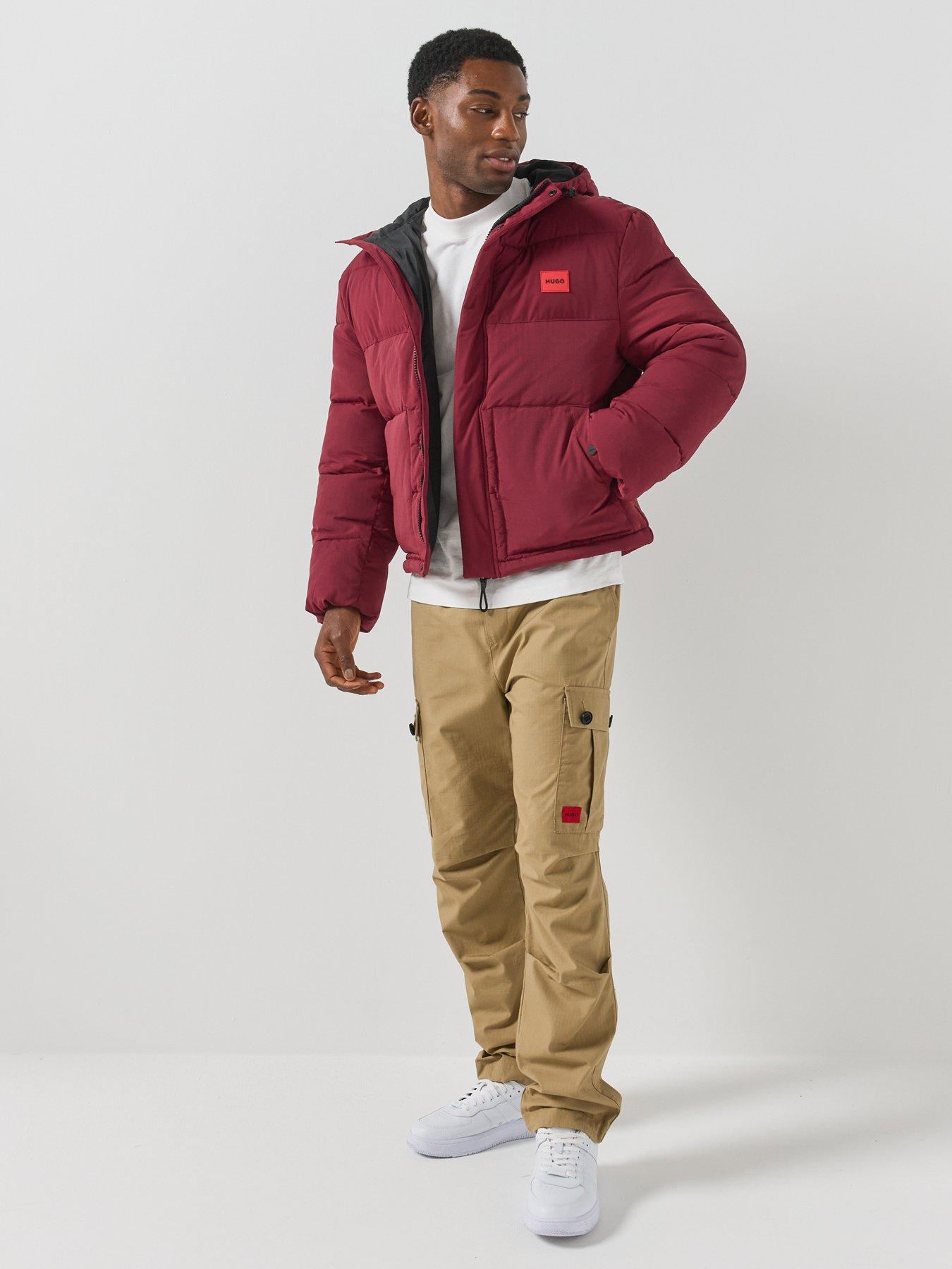 Image 5 of 6 of HUGO Baro2642 Red Patch Padded Jacket - Burgundy
