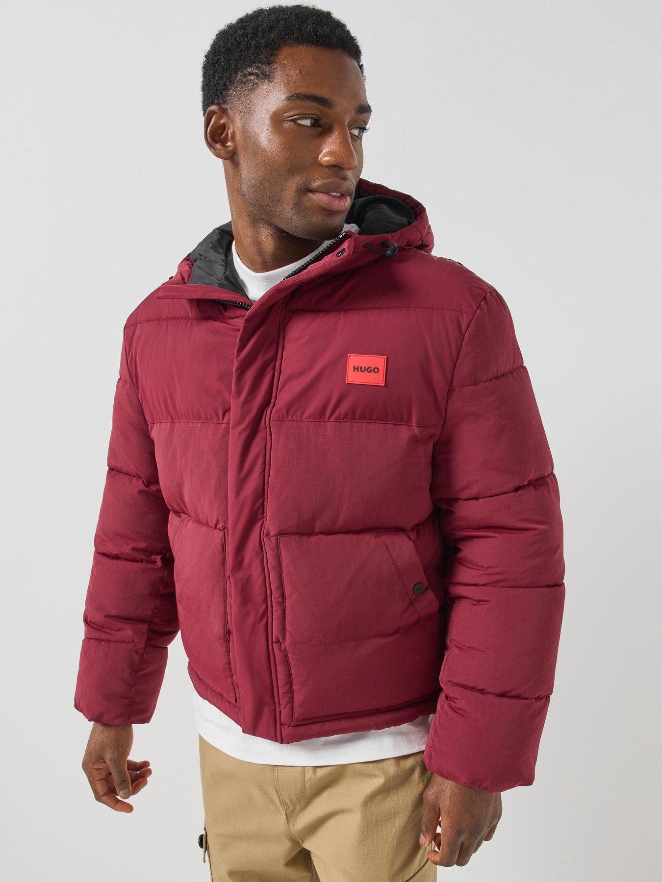 Image 6 of 6 of HUGO Baro2642 Red Patch Padded Jacket - Burgundy