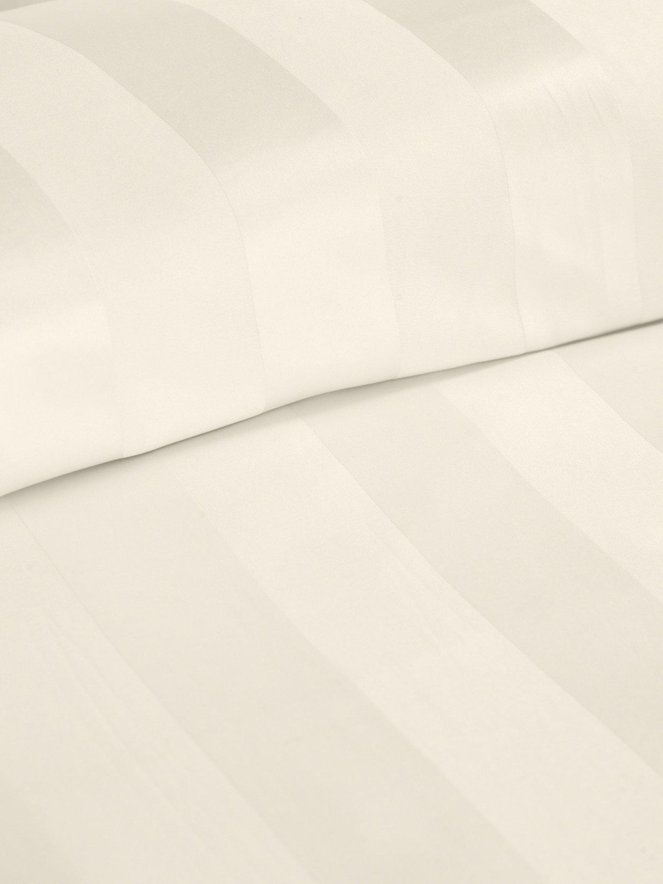 Image 3 of 4 of Catherine Lansfield So Soft Satin Stripe Duvet Set Cream