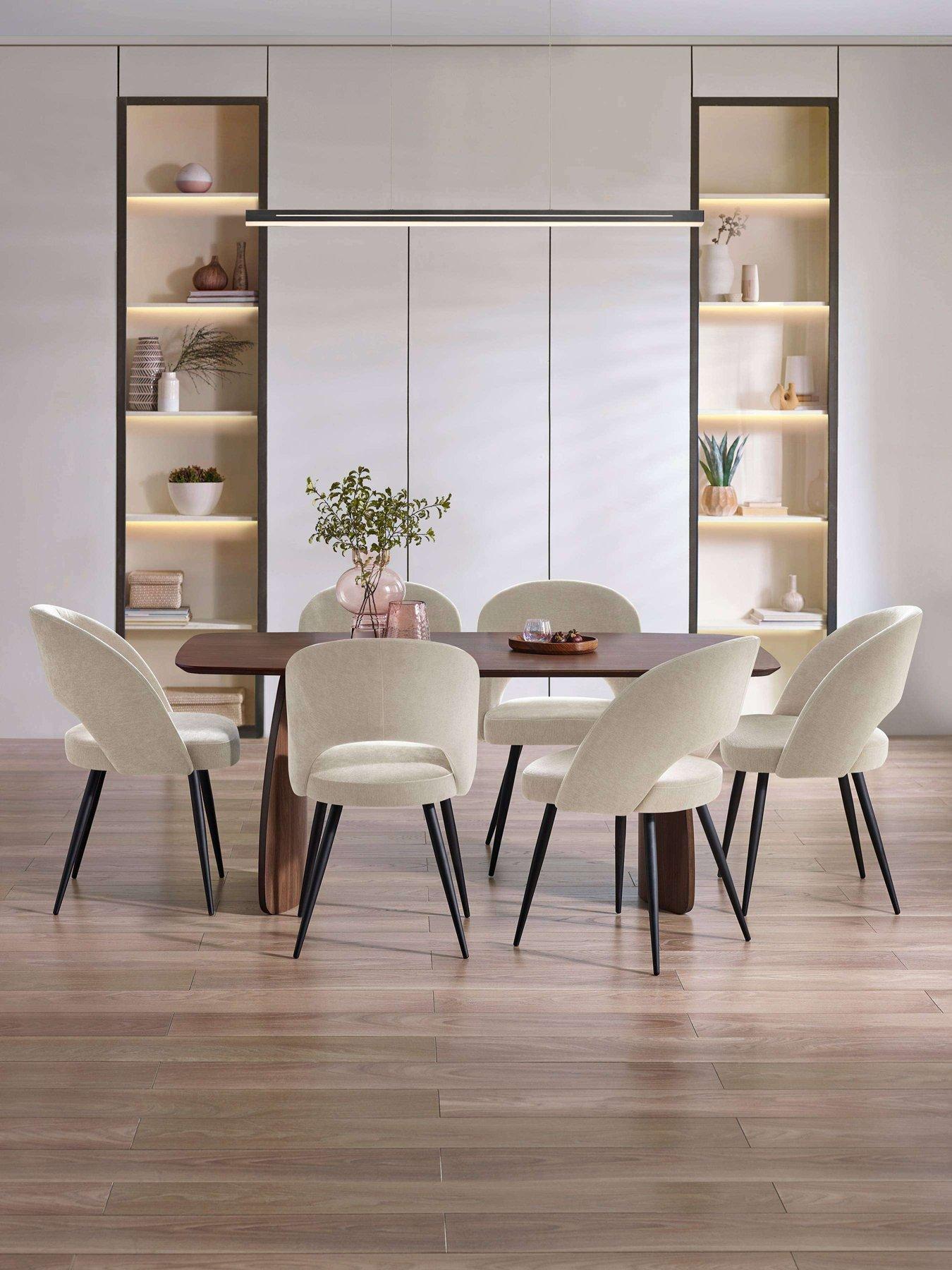 Julian Bowen Artemis Table & 6  Ella Onyx Chairs