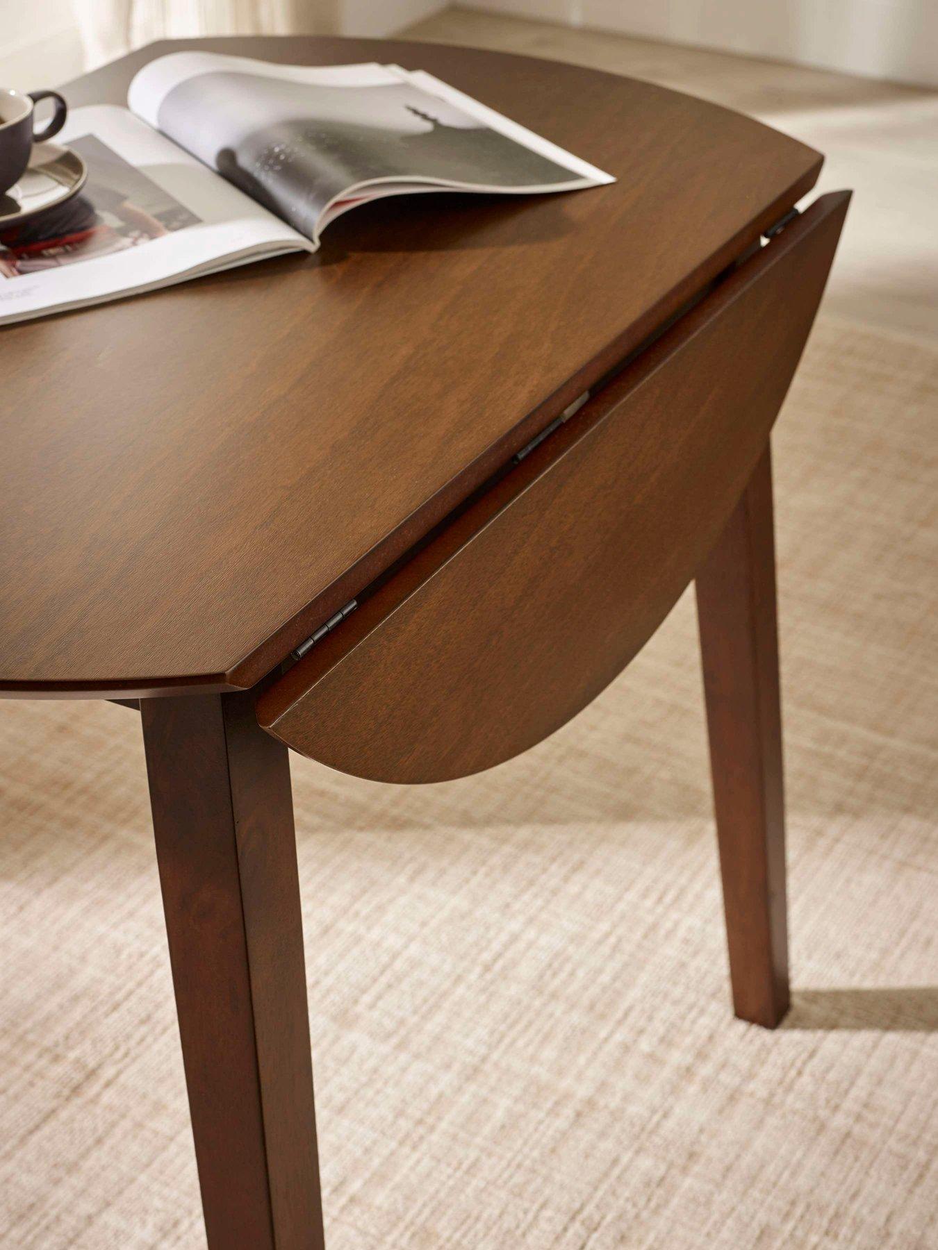 Image 5 of 7 of Julian Bowen Coast Walnut Drop Leaf Table