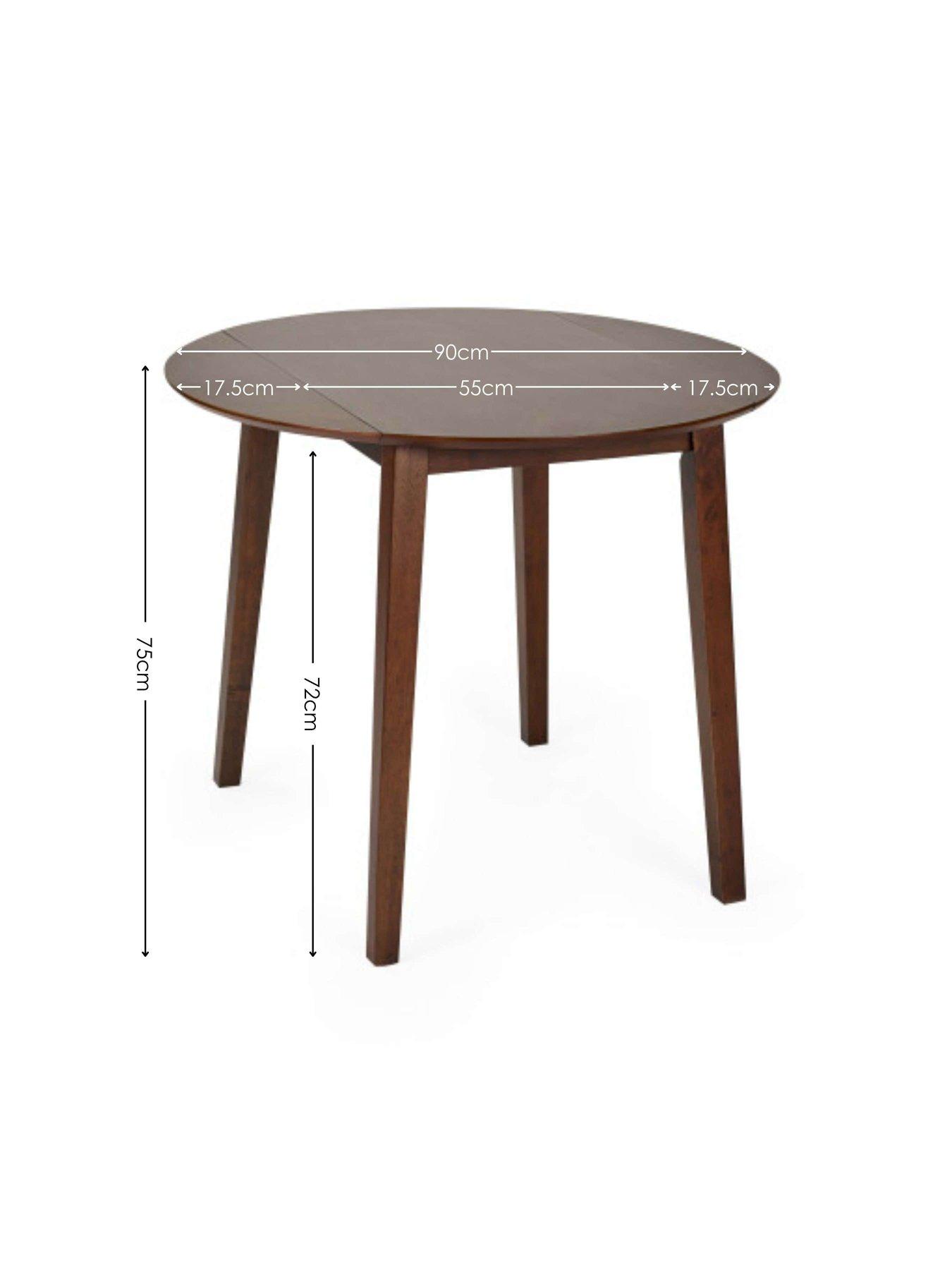 Image 6 of 7 of Julian Bowen Coast Walnut Drop Leaf Table
