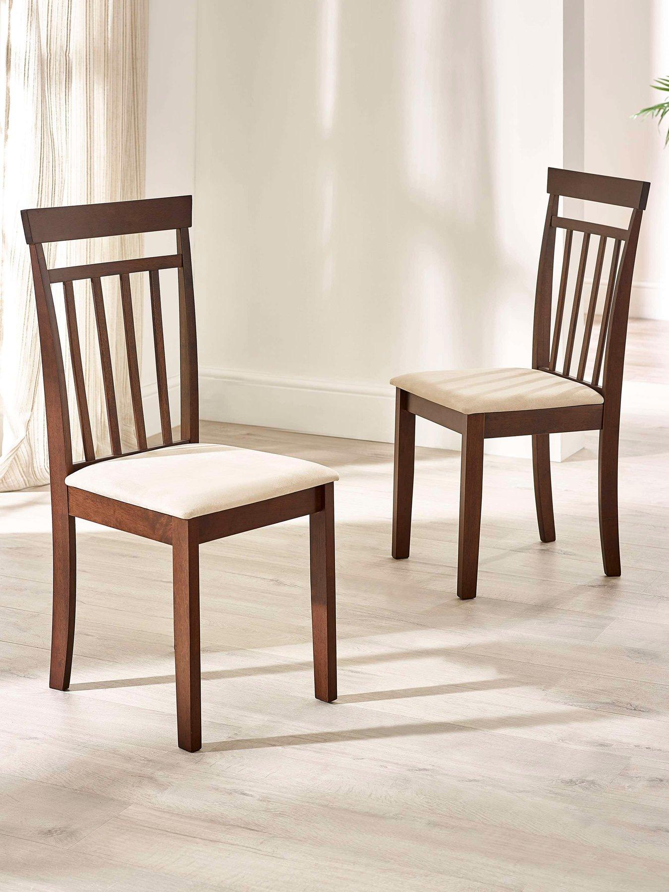 Julian Bowen Set Of 2 Coast Walnut Dining Chairs