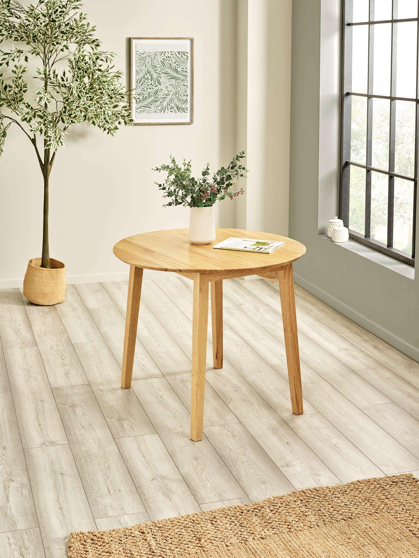 Image 1 of 7 of Julian Bowen Coast Natural Oak Drop Leaf Table