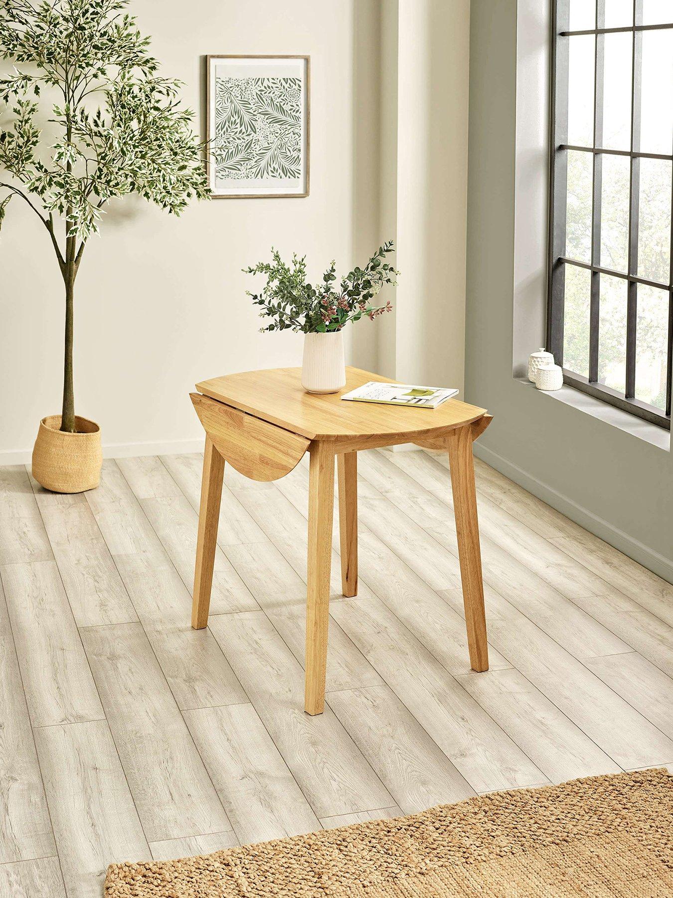 Image 2 of 7 of Julian Bowen Coast Natural Oak Drop Leaf Table
