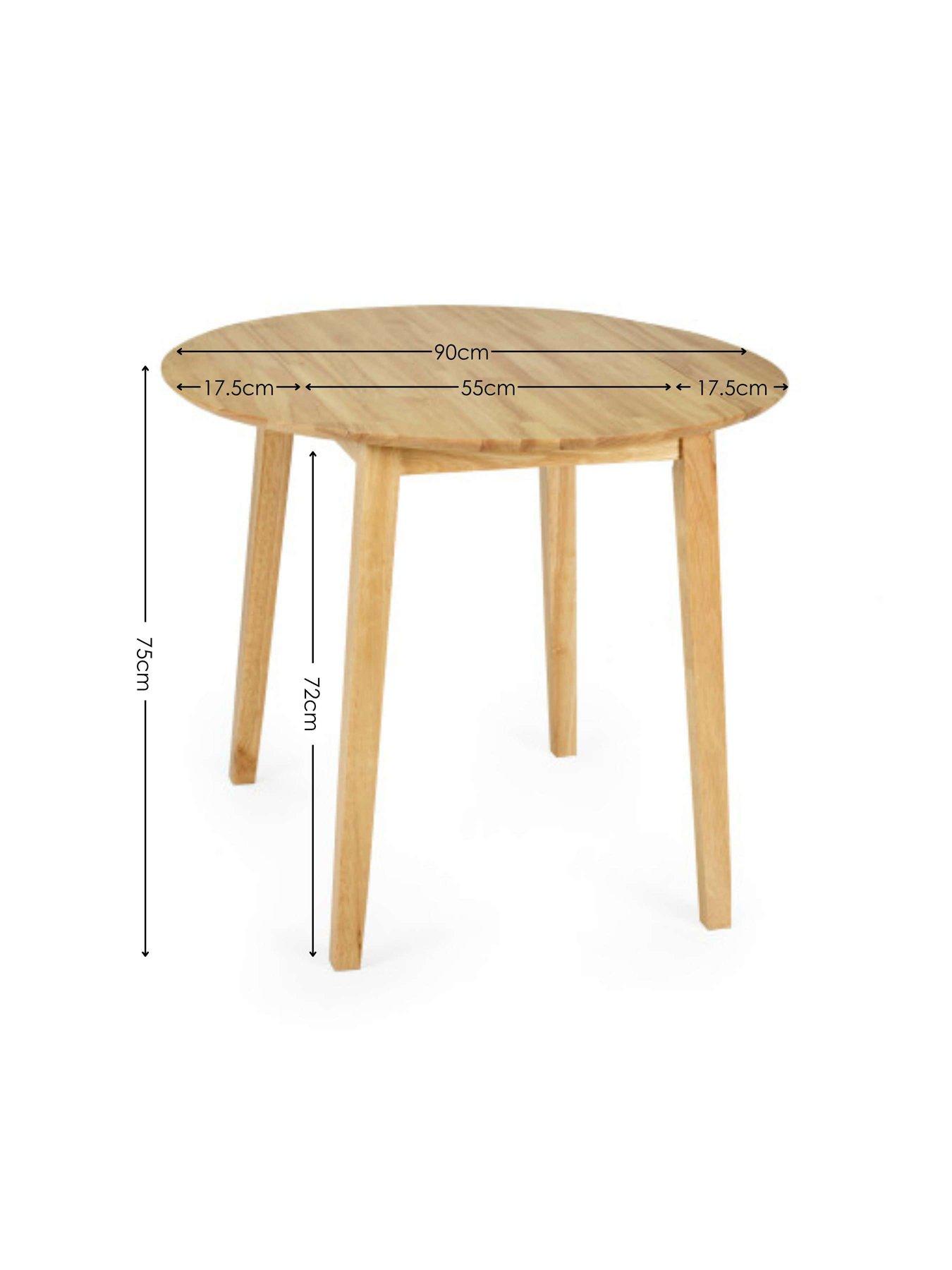 Image 6 of 7 of Julian Bowen Coast Natural Oak Drop Leaf Table