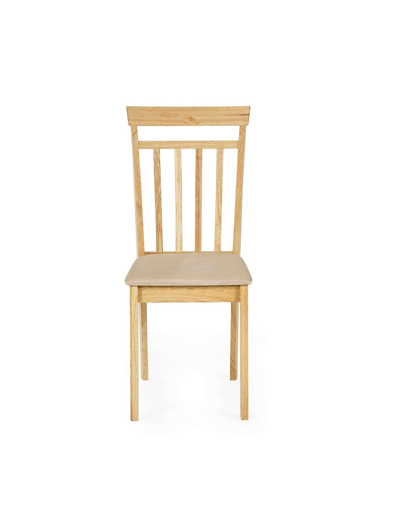 Image 3 of 7 of Julian Bowen Set Of 2 Coast Natural Oak Dining Chairs