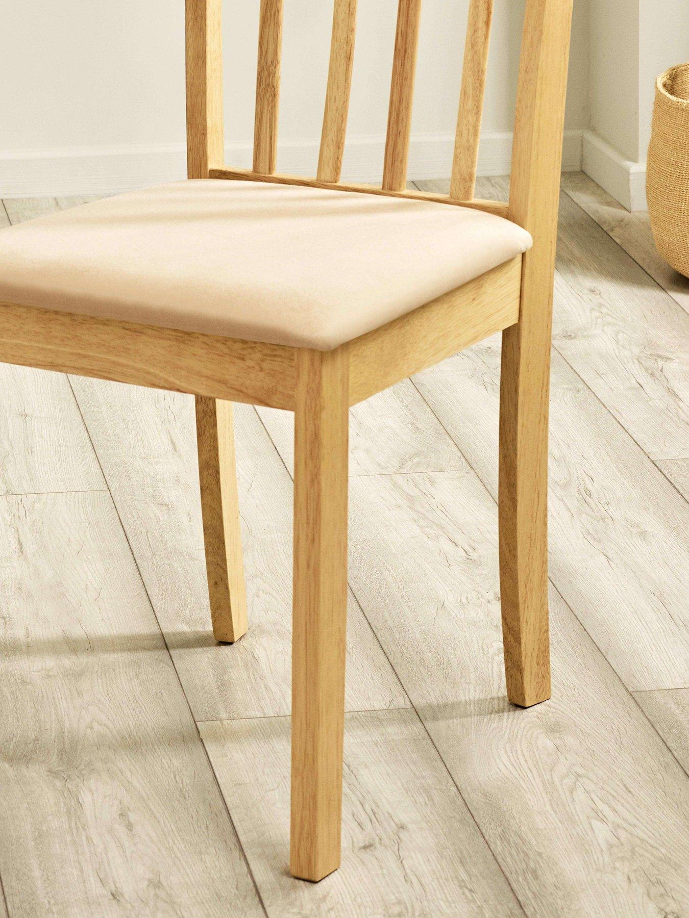 Image 5 of 7 of Julian Bowen Set Of 2 Coast Natural Oak Dining Chairs