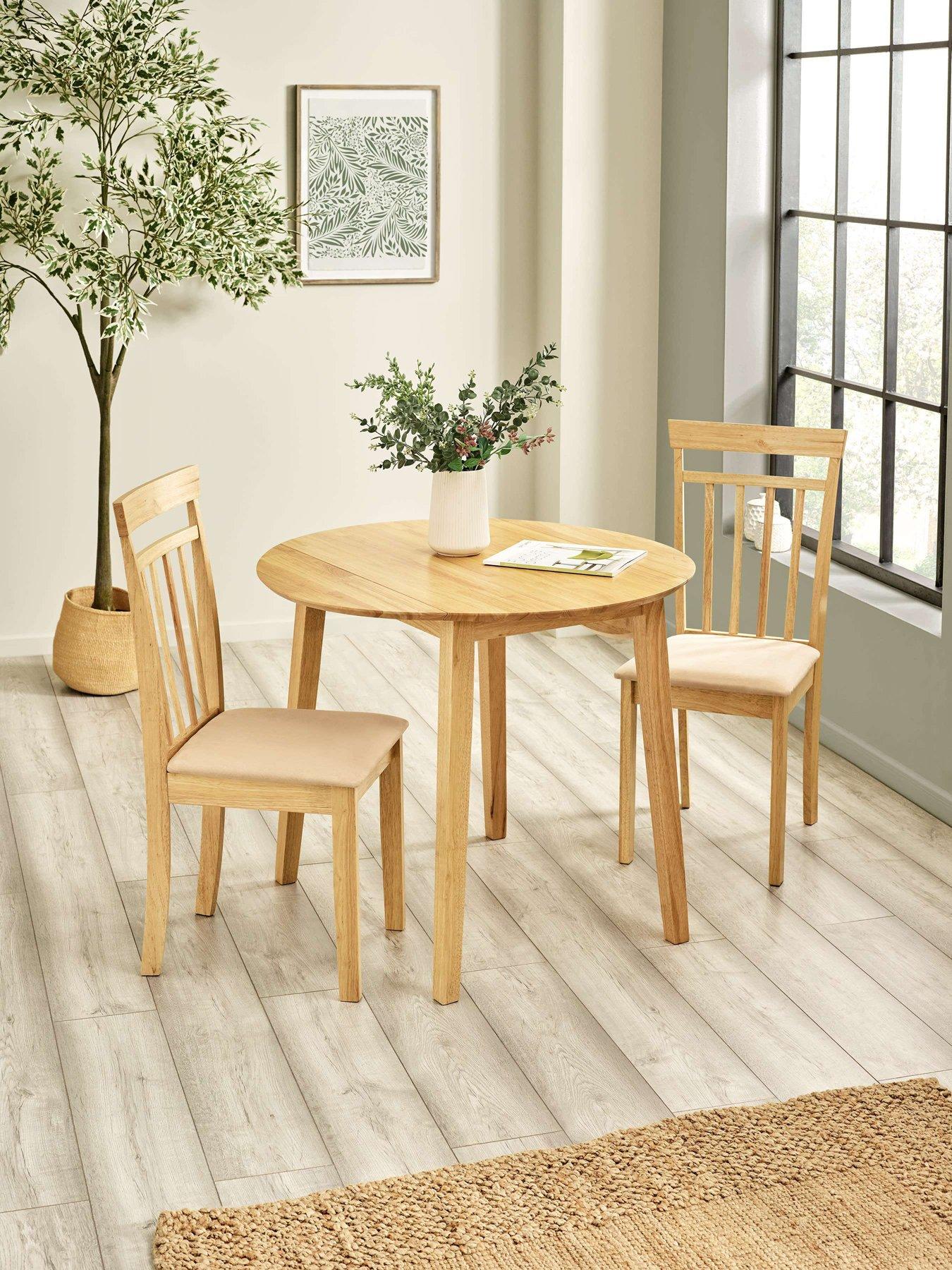 Image 7 of 7 of Julian Bowen Set Of 2 Coast Natural Oak Dining Chairs