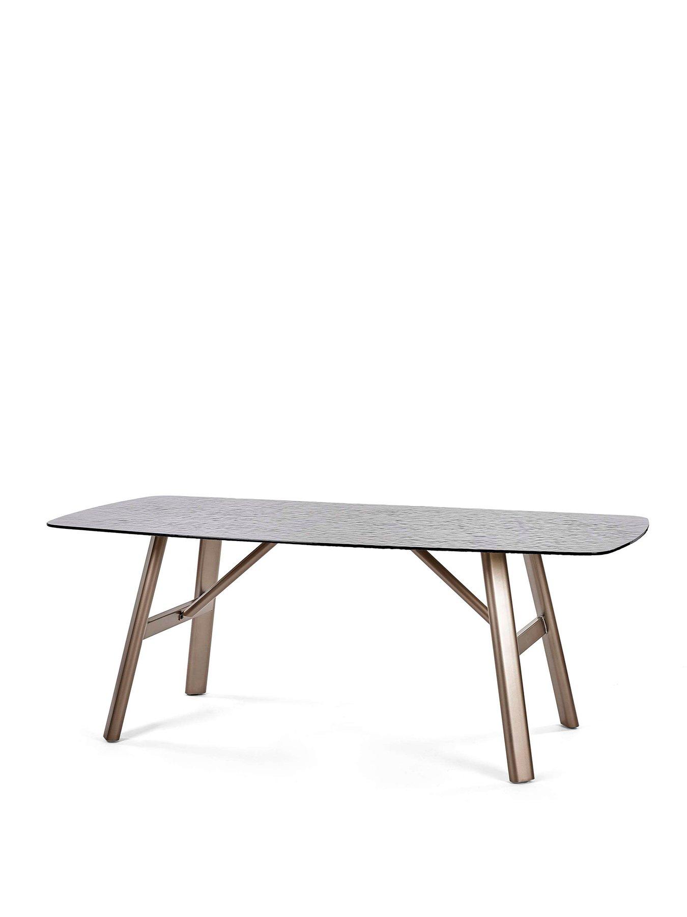 Image 2 of 7 of Julian Bowen Callisto Bubble Glass Dining Table