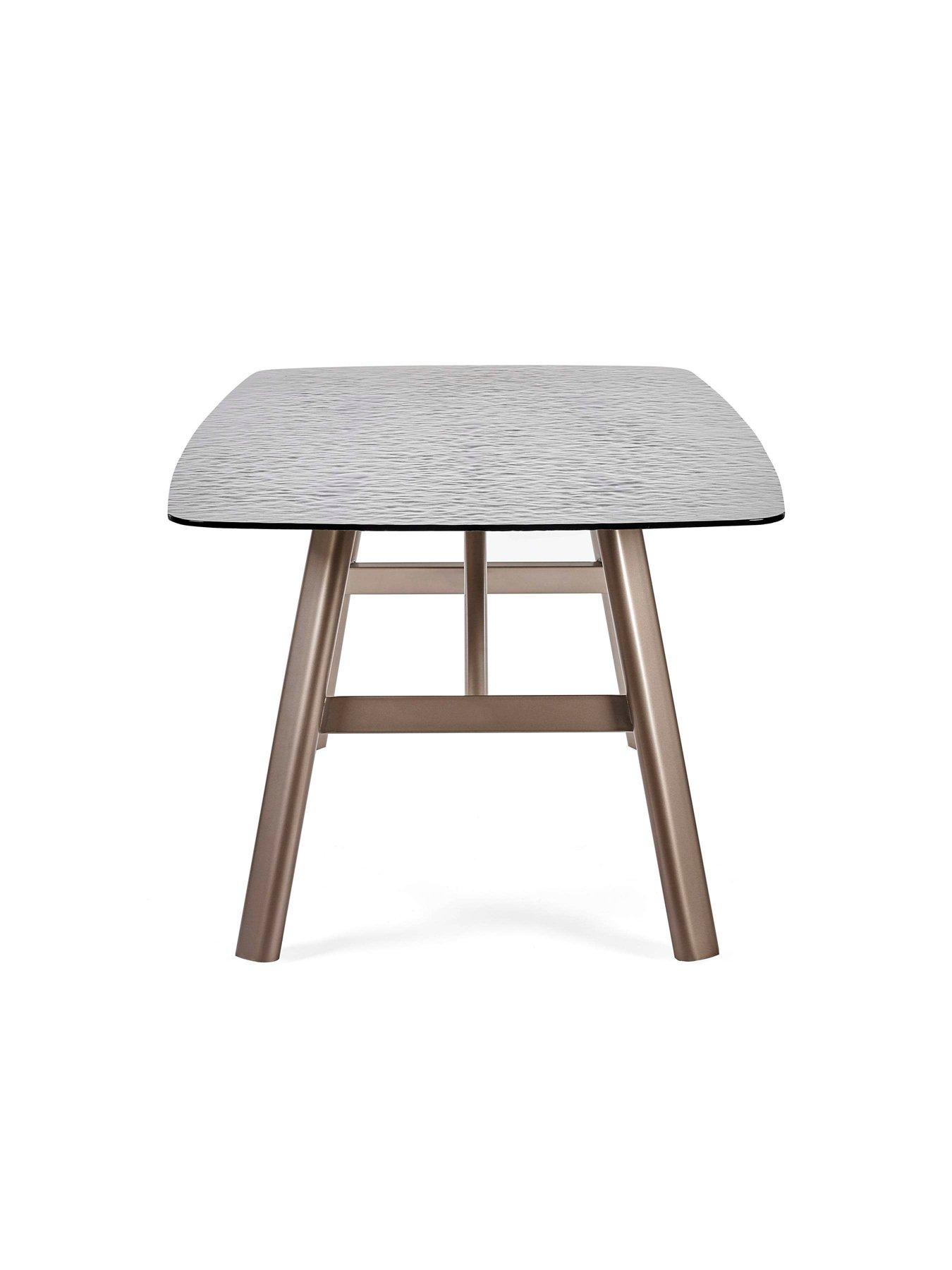 Image 3 of 7 of Julian Bowen Callisto Bubble Glass Dining Table