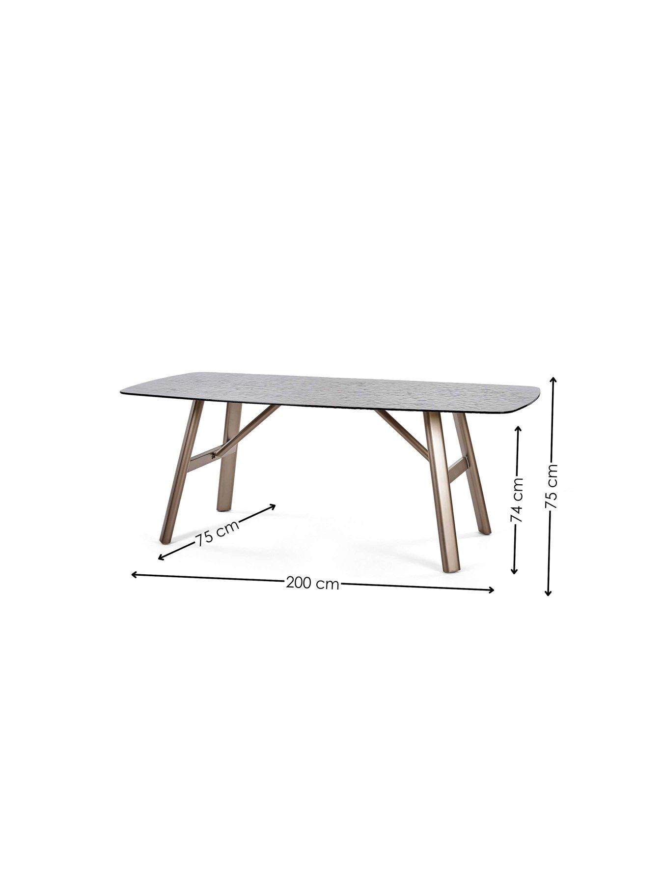 Image 6 of 7 of Julian Bowen Callisto Bubble Glass Dining Table