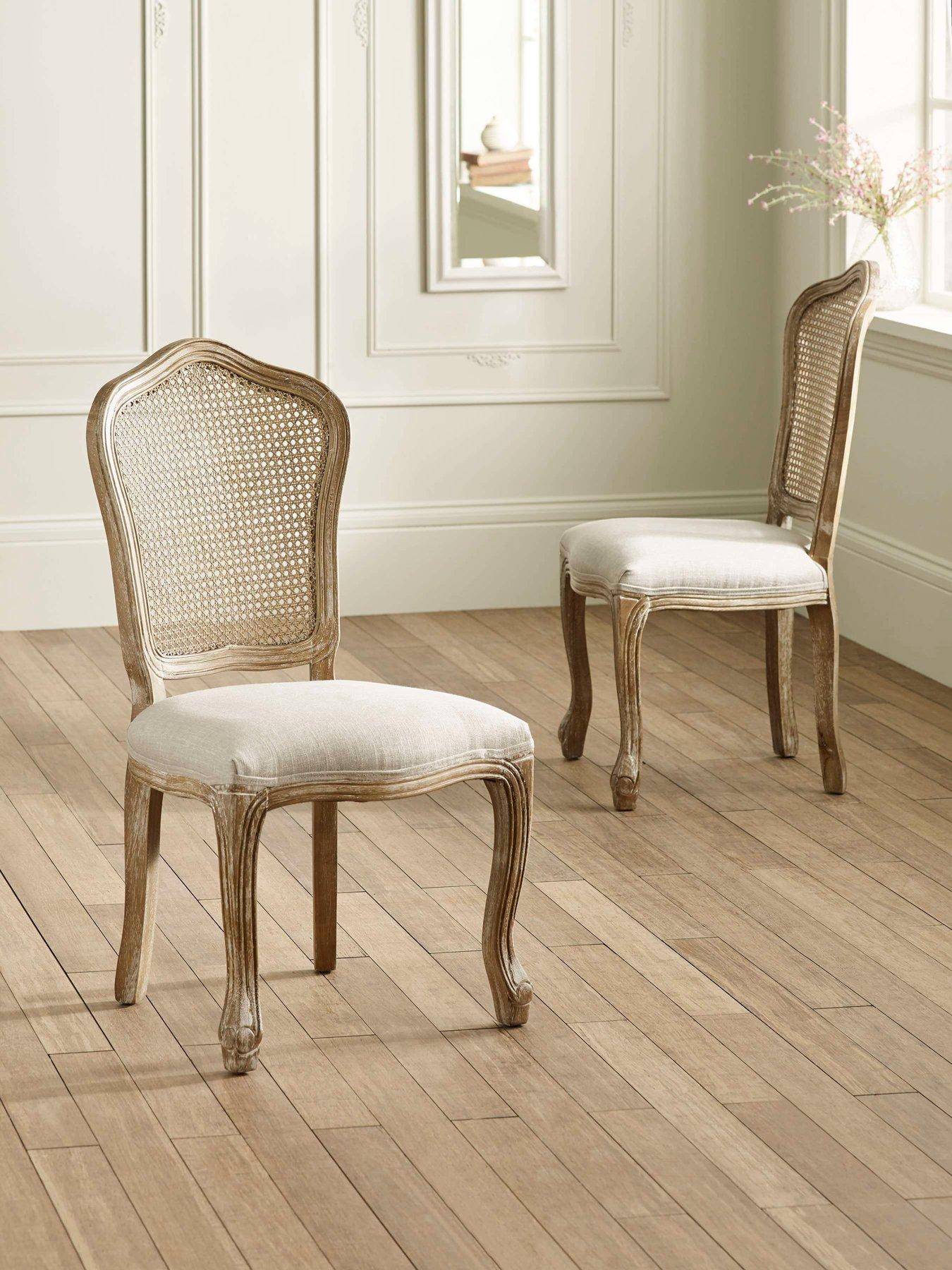 Julian Bowen Set Of 2 Camille Rattan Dining Chairs