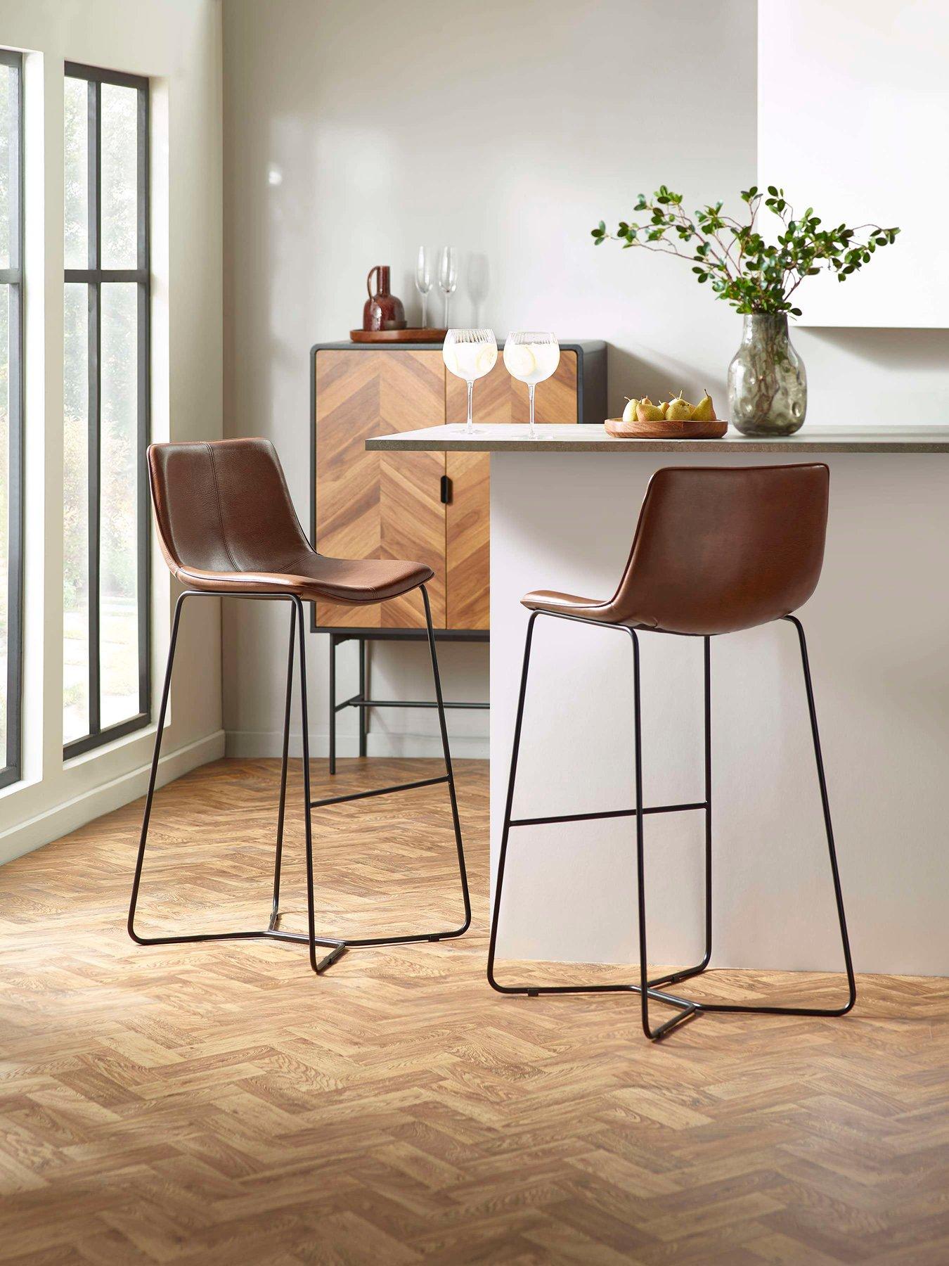 Julian Bowen Set Of 2 Joren Bar Stools