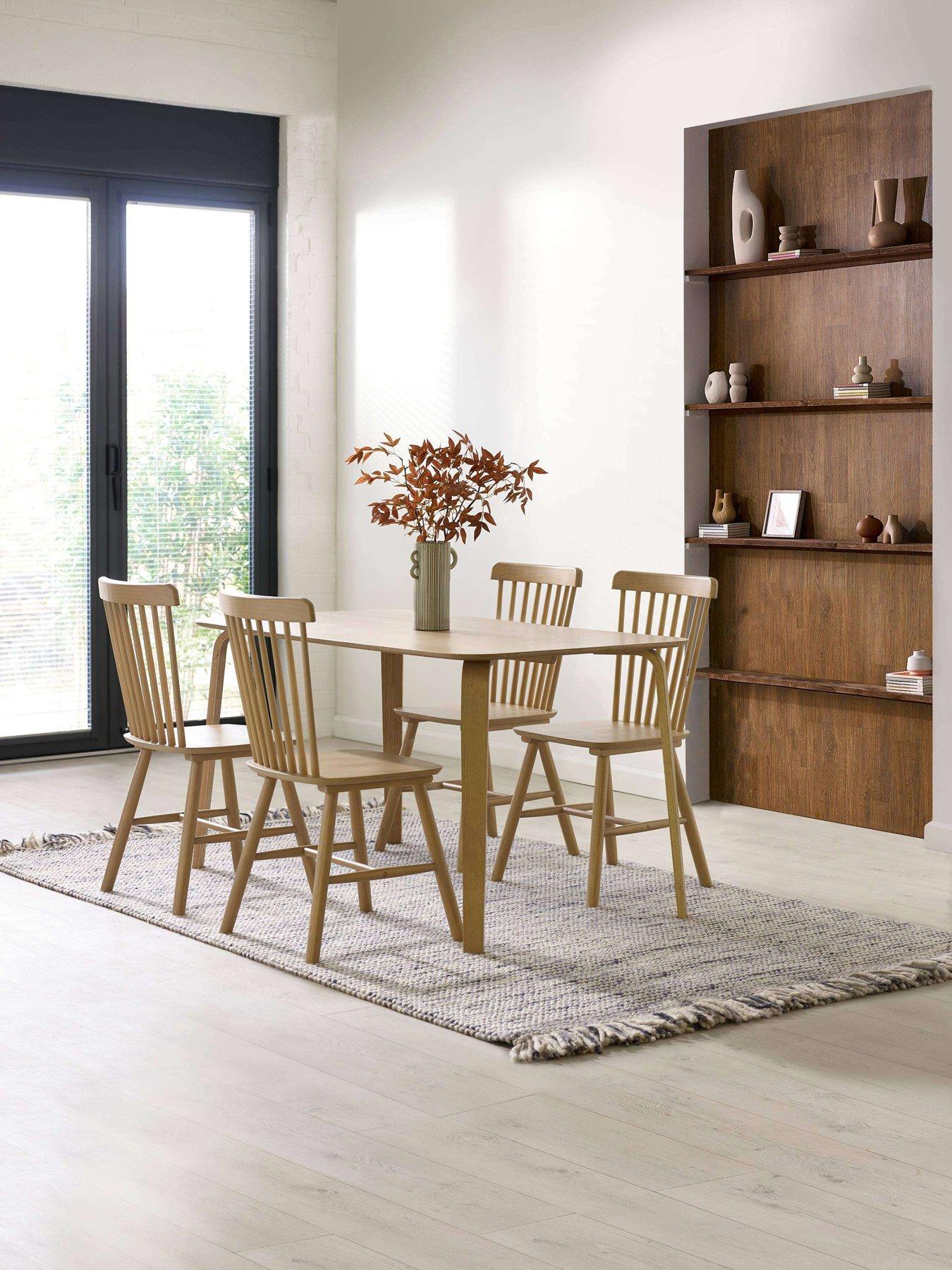 Julian Bowen Kaito Table & 4 Sakura Chairs