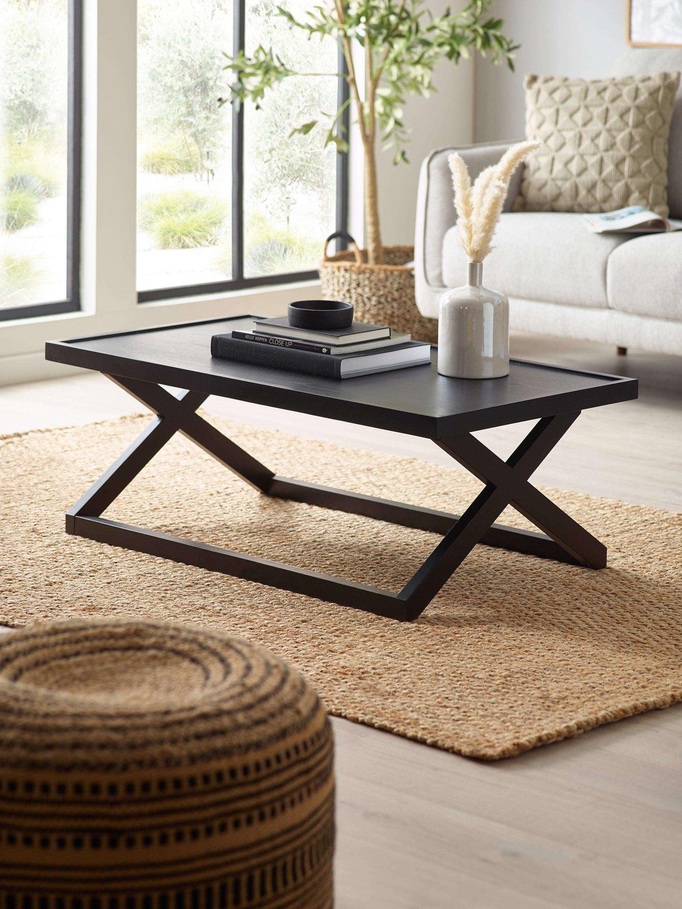 Image 1 of 6 of Julian Bowen Haddon Coffee Table - Black