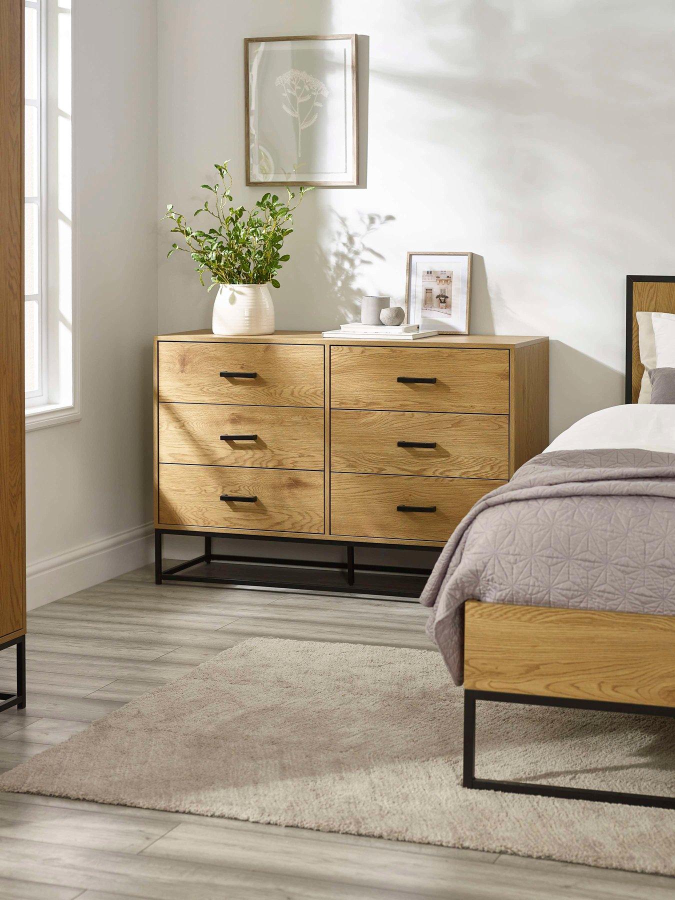 Julian Bowen Harlow 6 Drawer Wide Chest