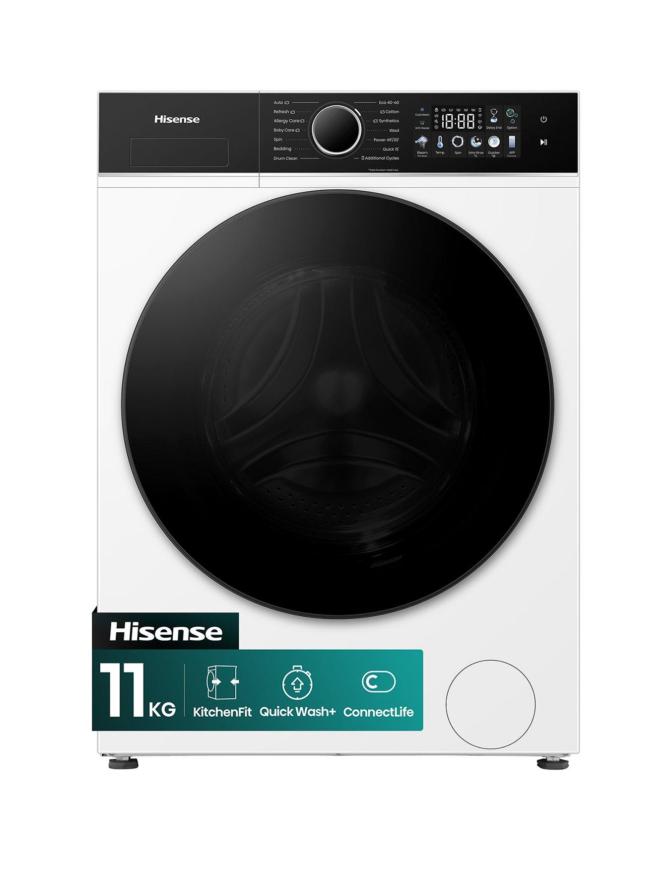 Hisense KitchenFit 3i Series WF3I1143BWL WiFi-enabled 11kg, 1400 Spin Washing Machine - White - A Rated