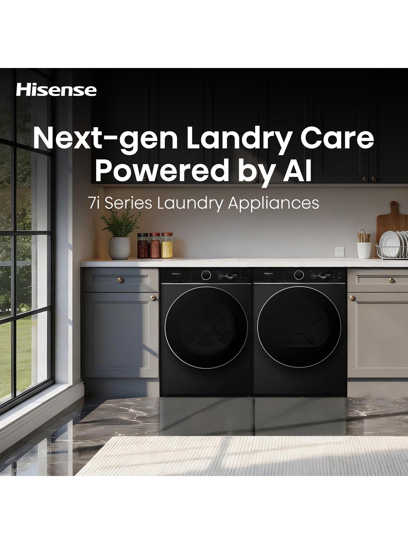 Image 3 of 7 of Hisense 3D Drying 7i Series DH7I108BBAB1 WiFi-enabled 10kg, AI Heat Pump Tumble Dryer with Voice Control - Black - A+++ Rated