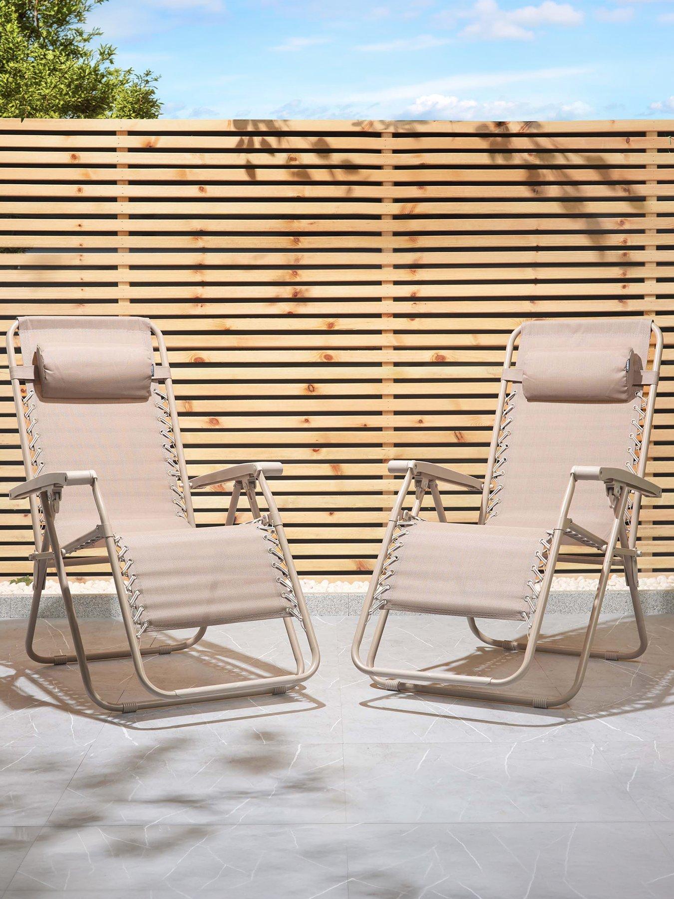 Vonhaus Zero Gravity Chair Set- taupe