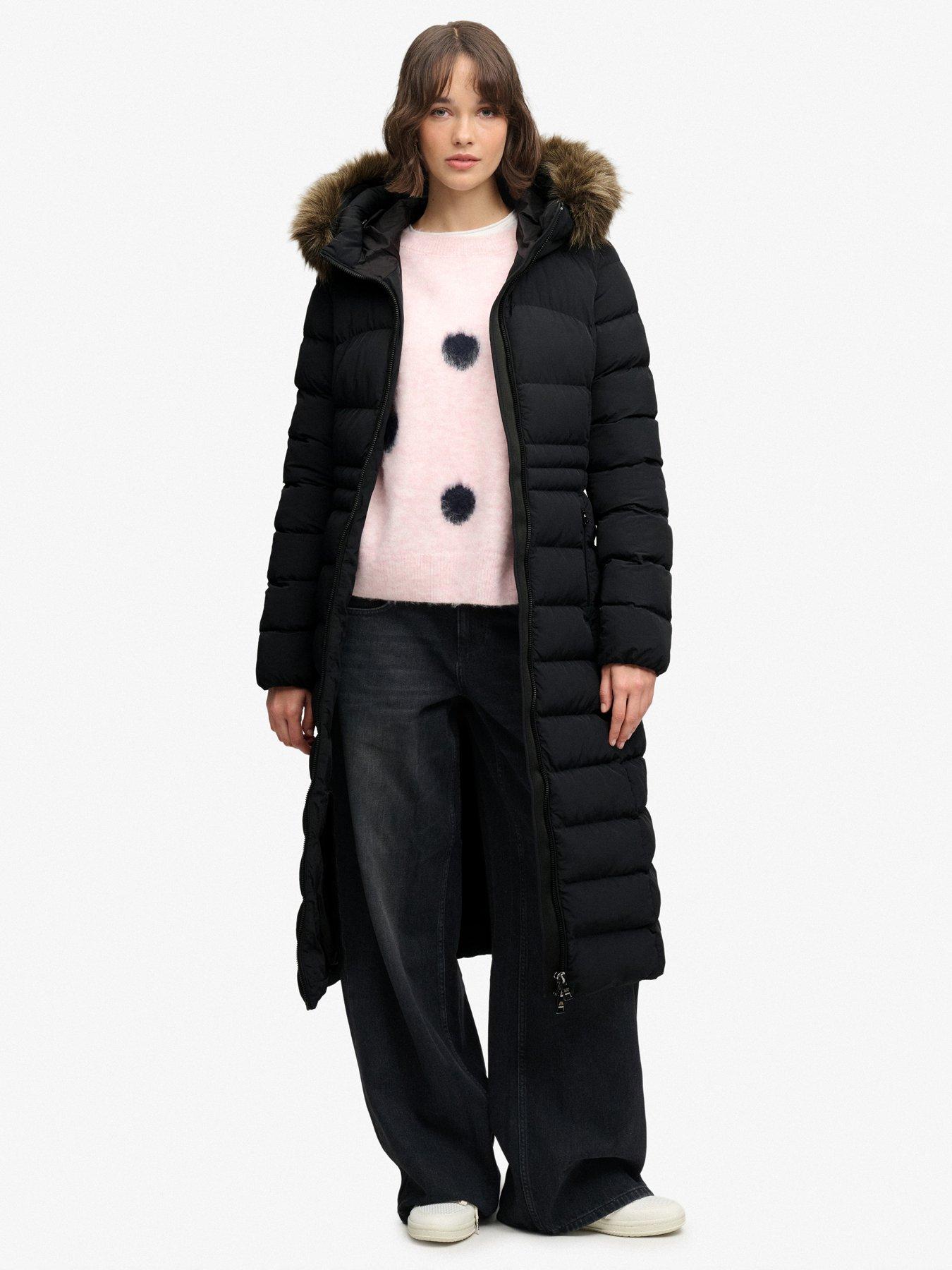 Image 3 of 7 of Superdry Hooded Faux Fur Fuji Longline