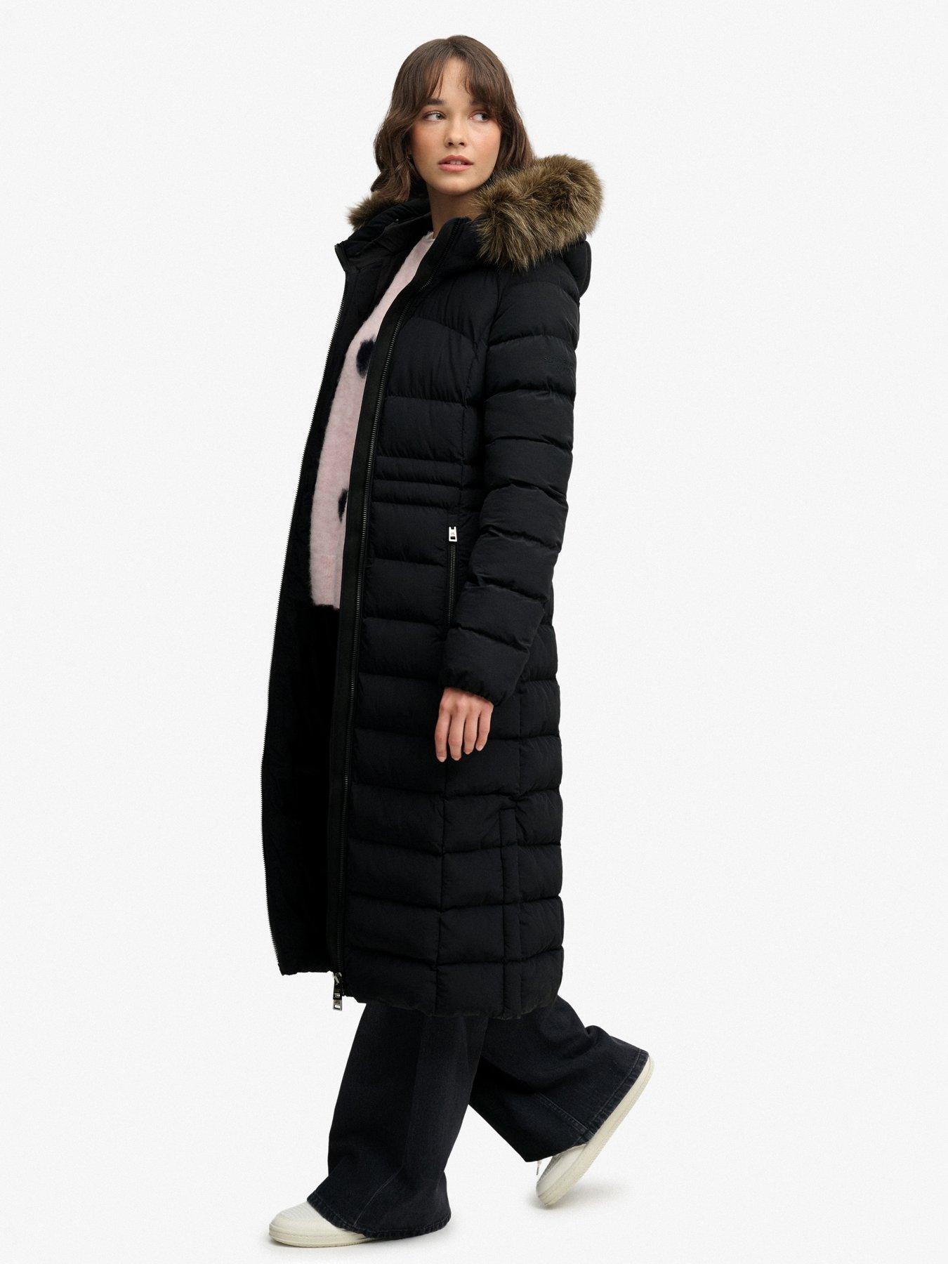 Image 5 of 7 of Superdry Hooded Faux Fur Fuji Longline