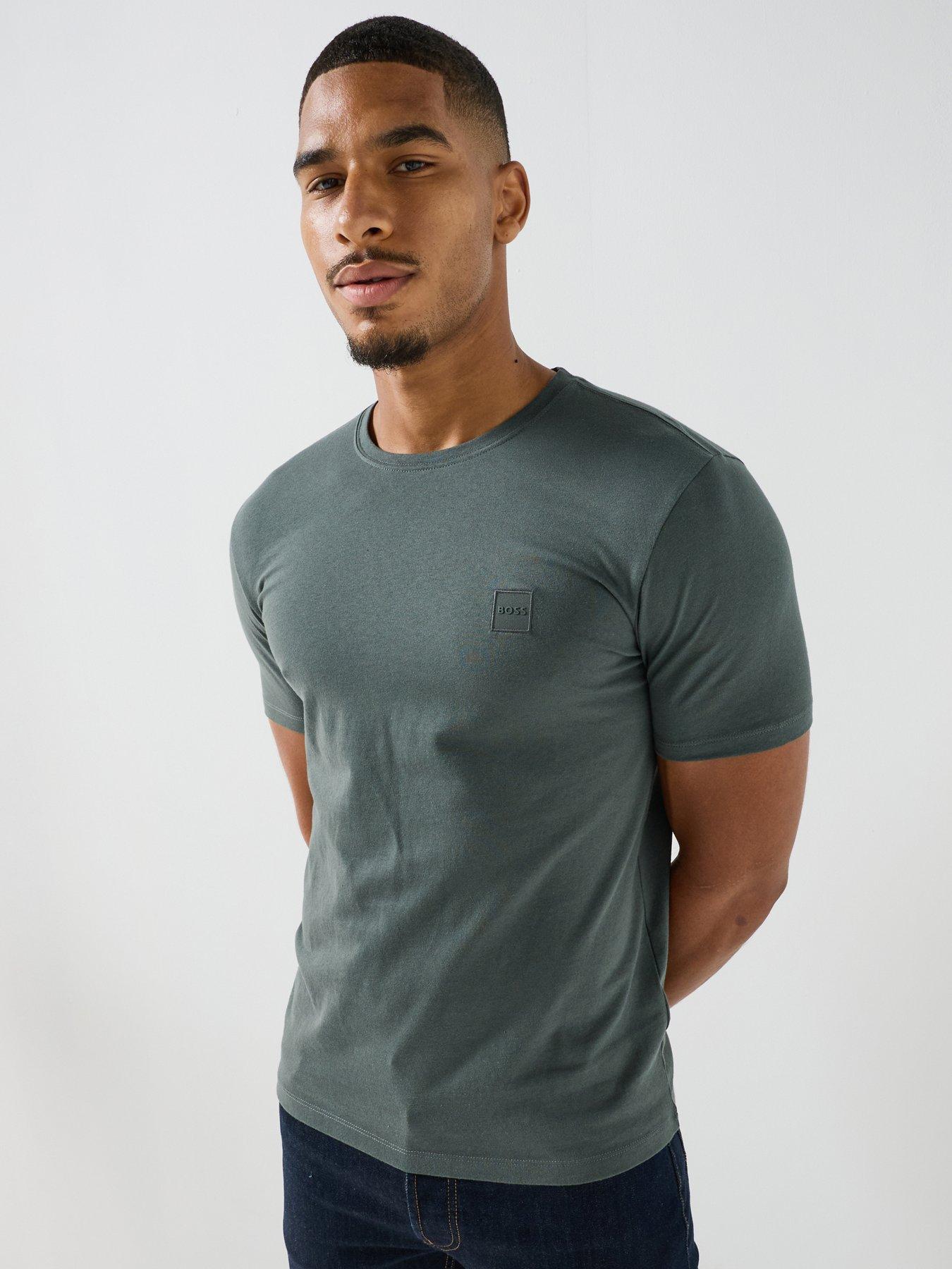 BOSS Boss Tales Tonal Logo Relaxed Fit T-Shirt - Green