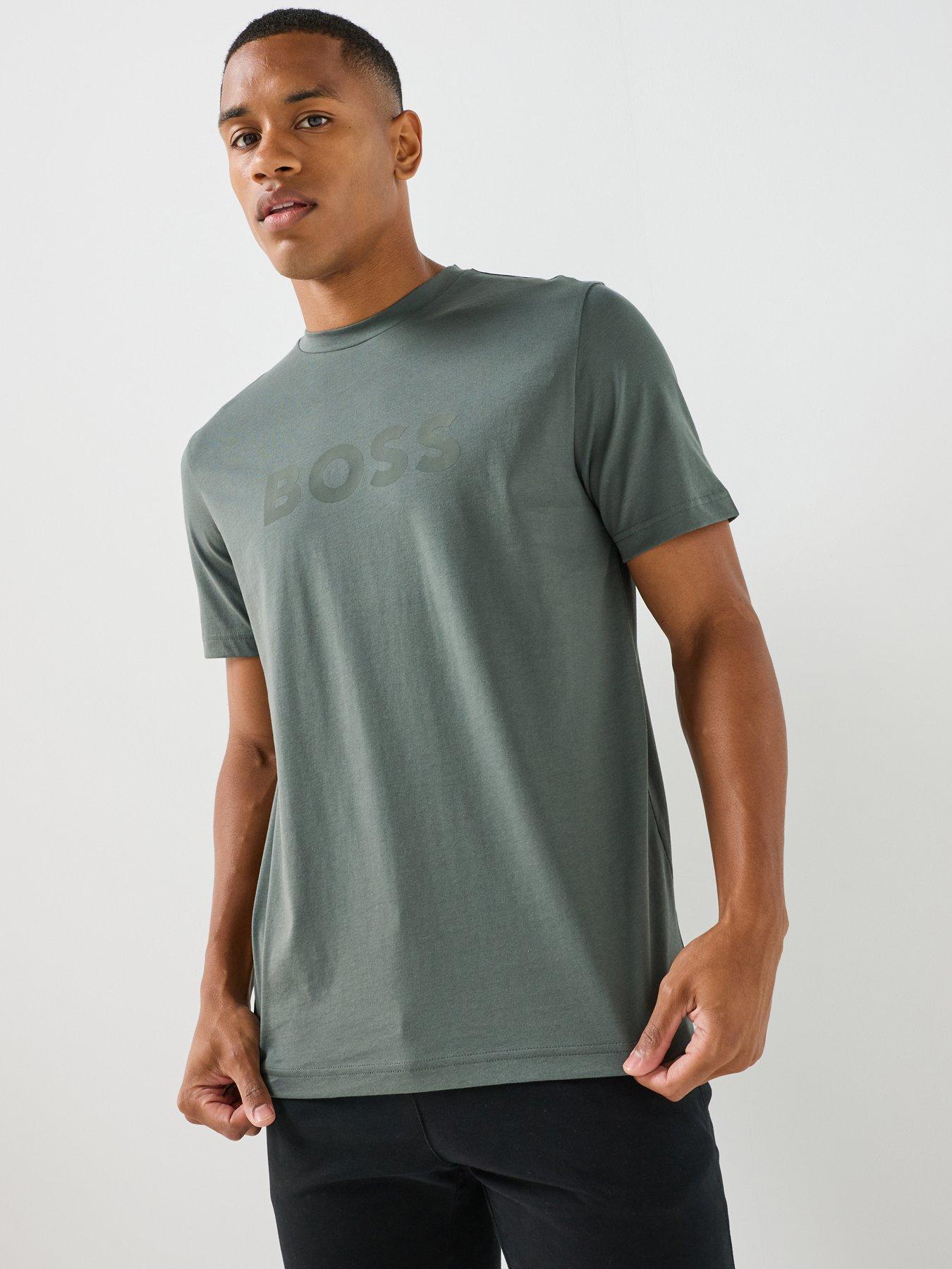 BOSS Boss Te_Logo Central Large Logo T-Shirt - Green