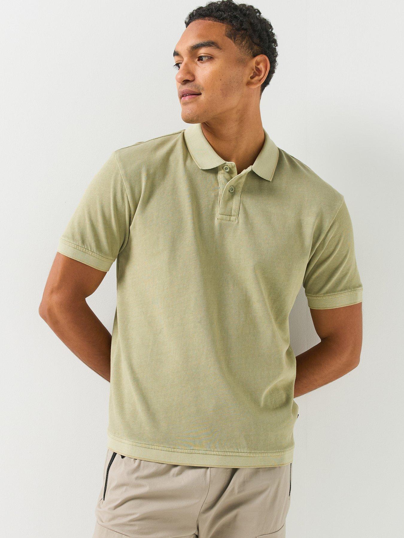 BOSS Pe_Casts Shadow Cast Tipped Polo Shirt - Light Green