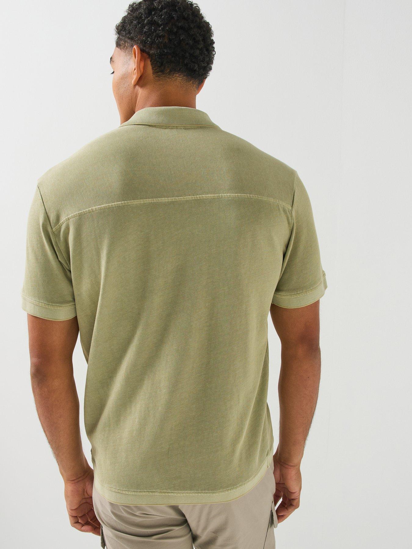 Image 2 of 6 of BOSS Pe_Casts Shadow Cast Tipped Polo Shirt - Light Green