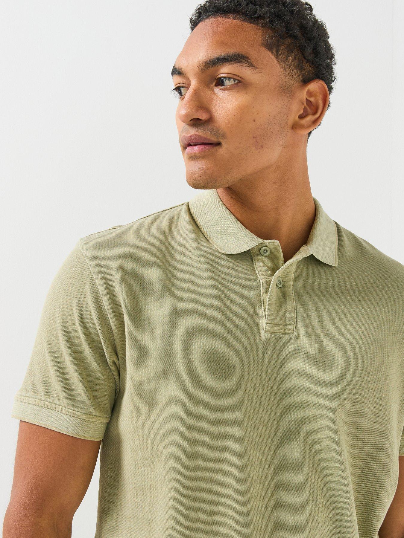 Image 5 of 6 of BOSS Pe_Casts Shadow Cast Tipped Polo Shirt - Light Green