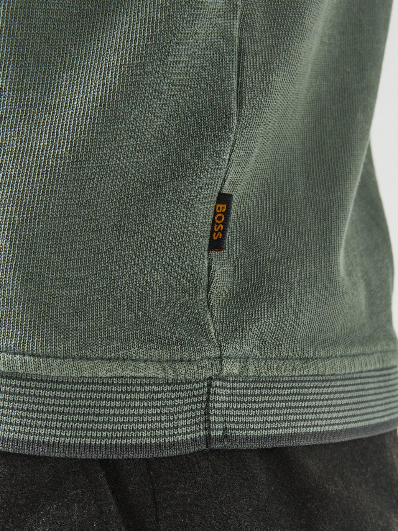 Image 6 of 6 of BOSS Pe_Casts Shadow Cast Tipped Polo Shirt - Dark Green