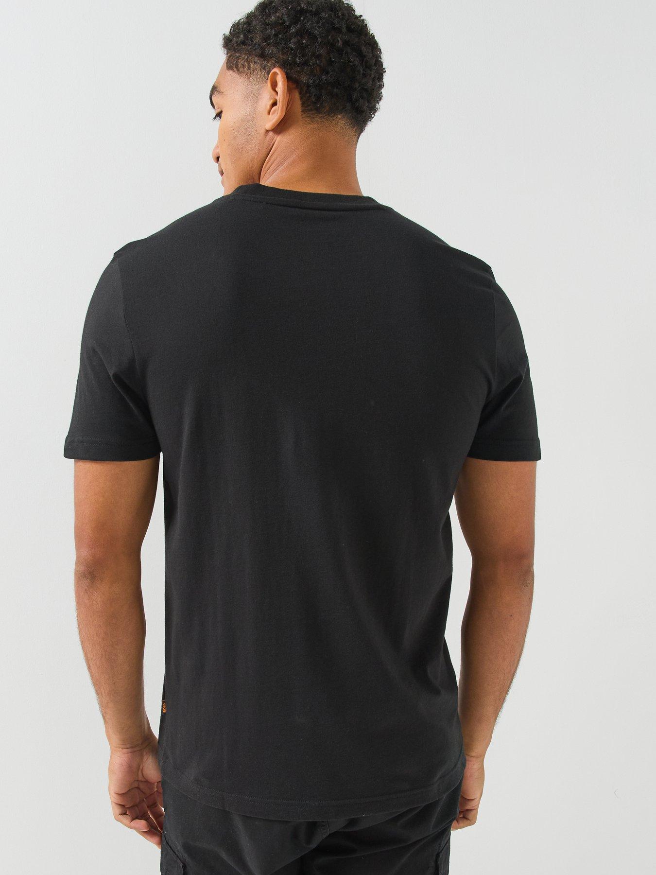 Image 2 of 6 of BOSS Te_Being Bat Graphic Regular Fit T-Shirt - Black