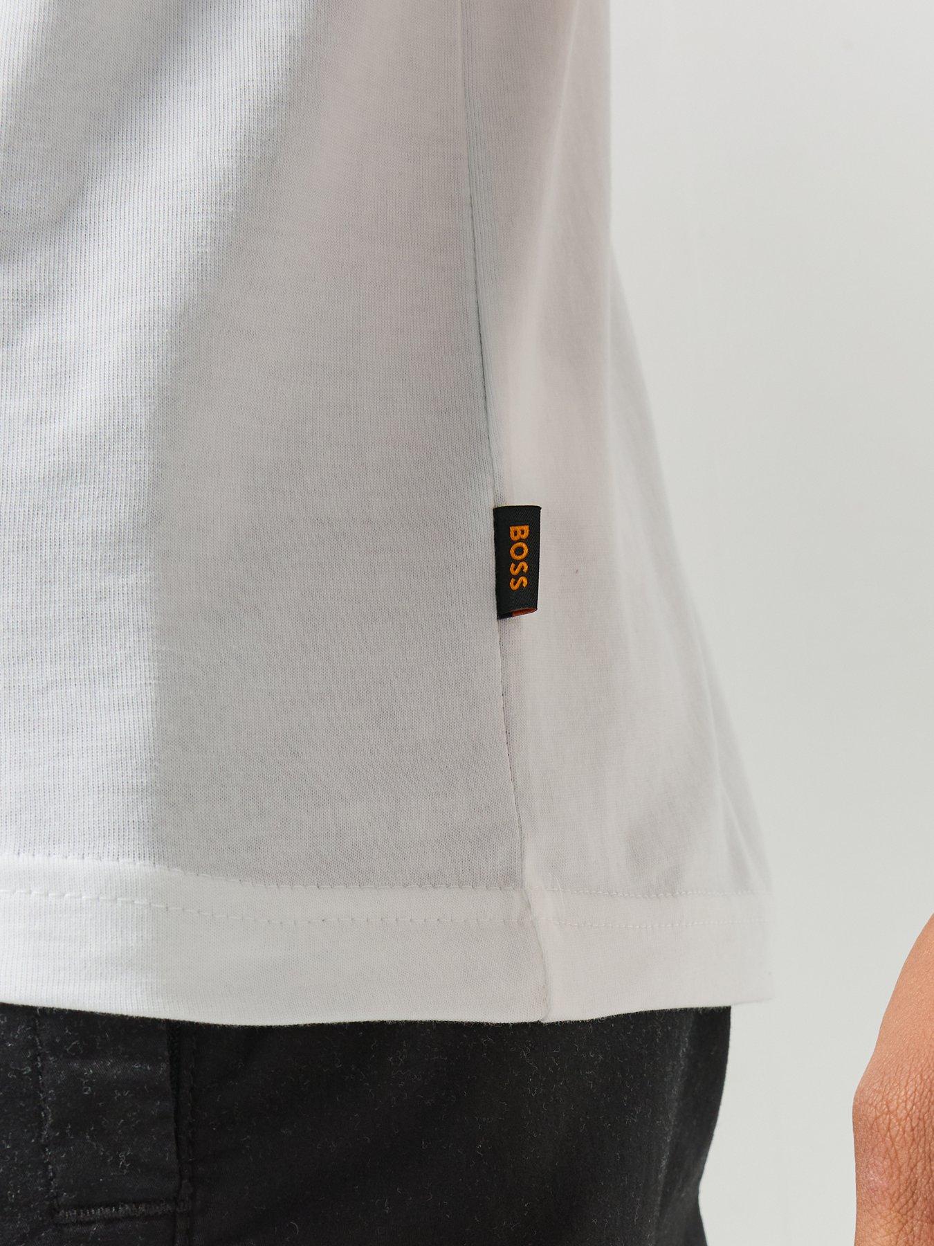 Image 6 of 6 of BOSS Te_Being Bat Graphic Regular Fit T-Shirt - White
