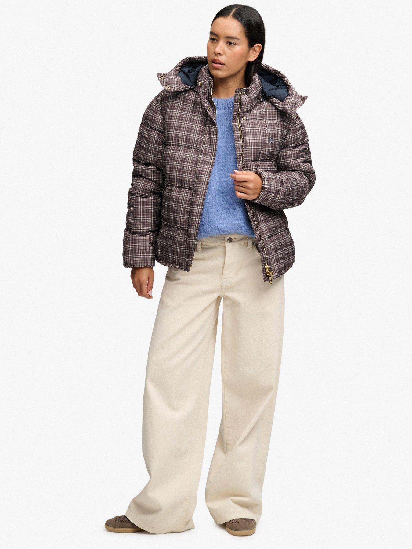 Image 3 of 7 of Superdry Premium Printed Check Puffer