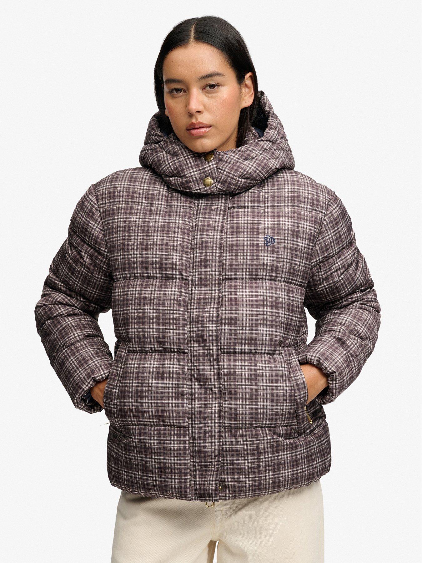 Image 5 of 7 of Superdry Premium Printed Check Puffer