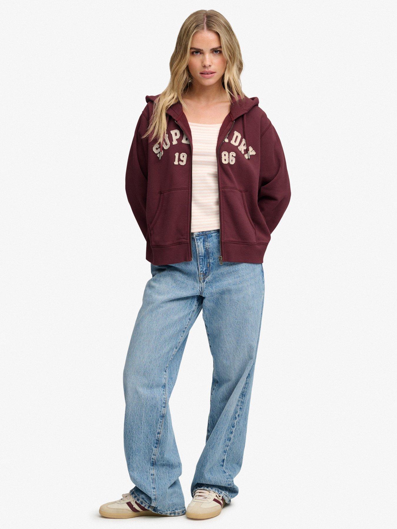 Image 3 of 7 of Superdry Ath Ess Relaxed Crop Ziphood