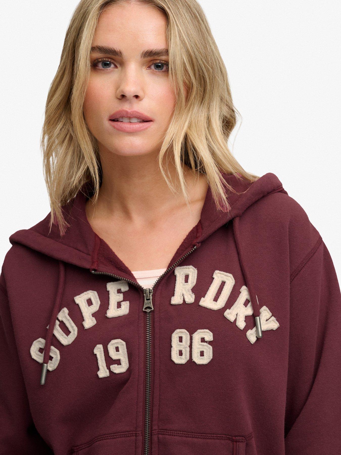 Image 4 of 7 of Superdry Ath Ess Relaxed Crop Ziphood
