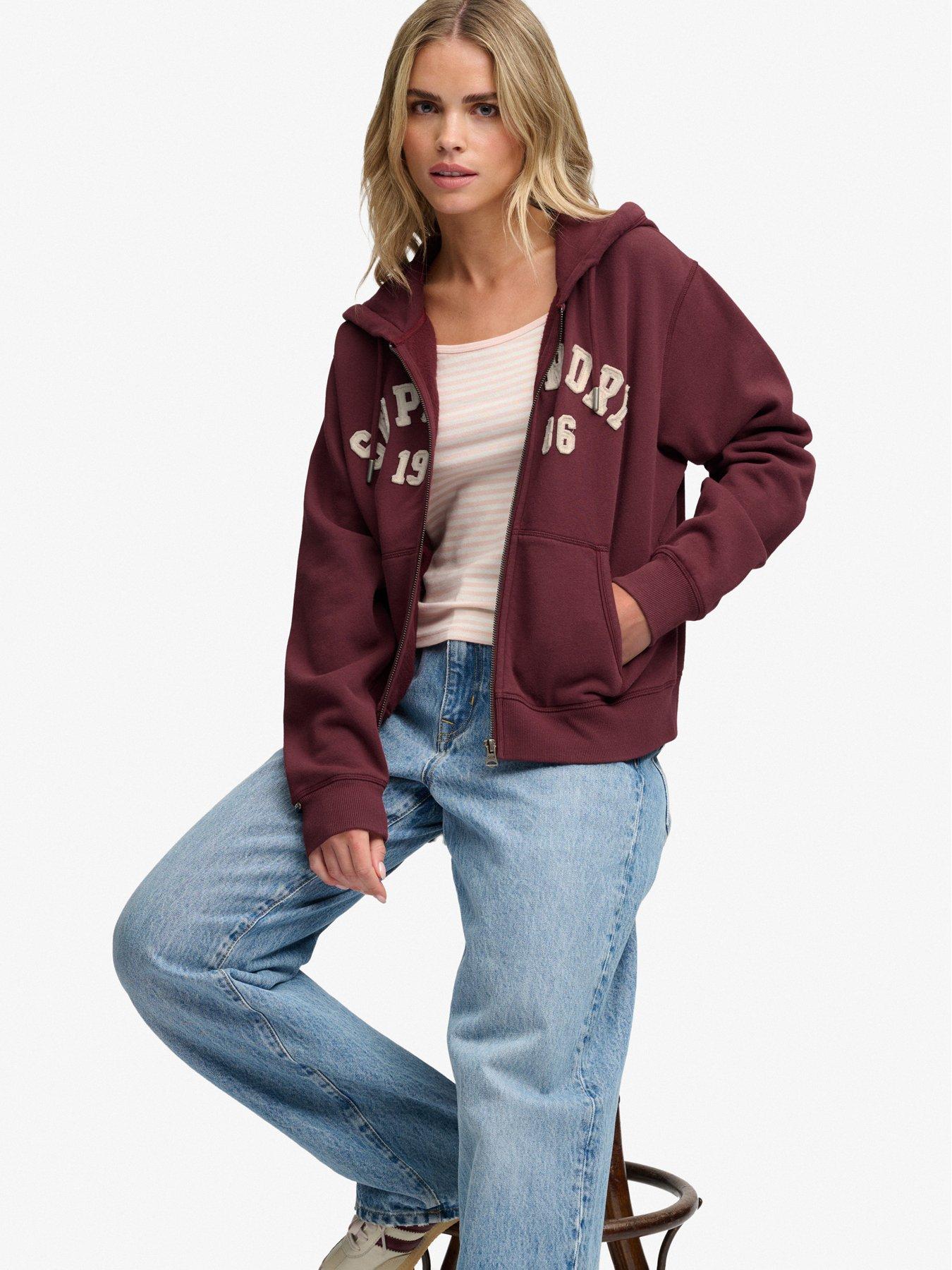 Image 5 of 7 of Superdry Ath Ess Relaxed Crop Ziphood